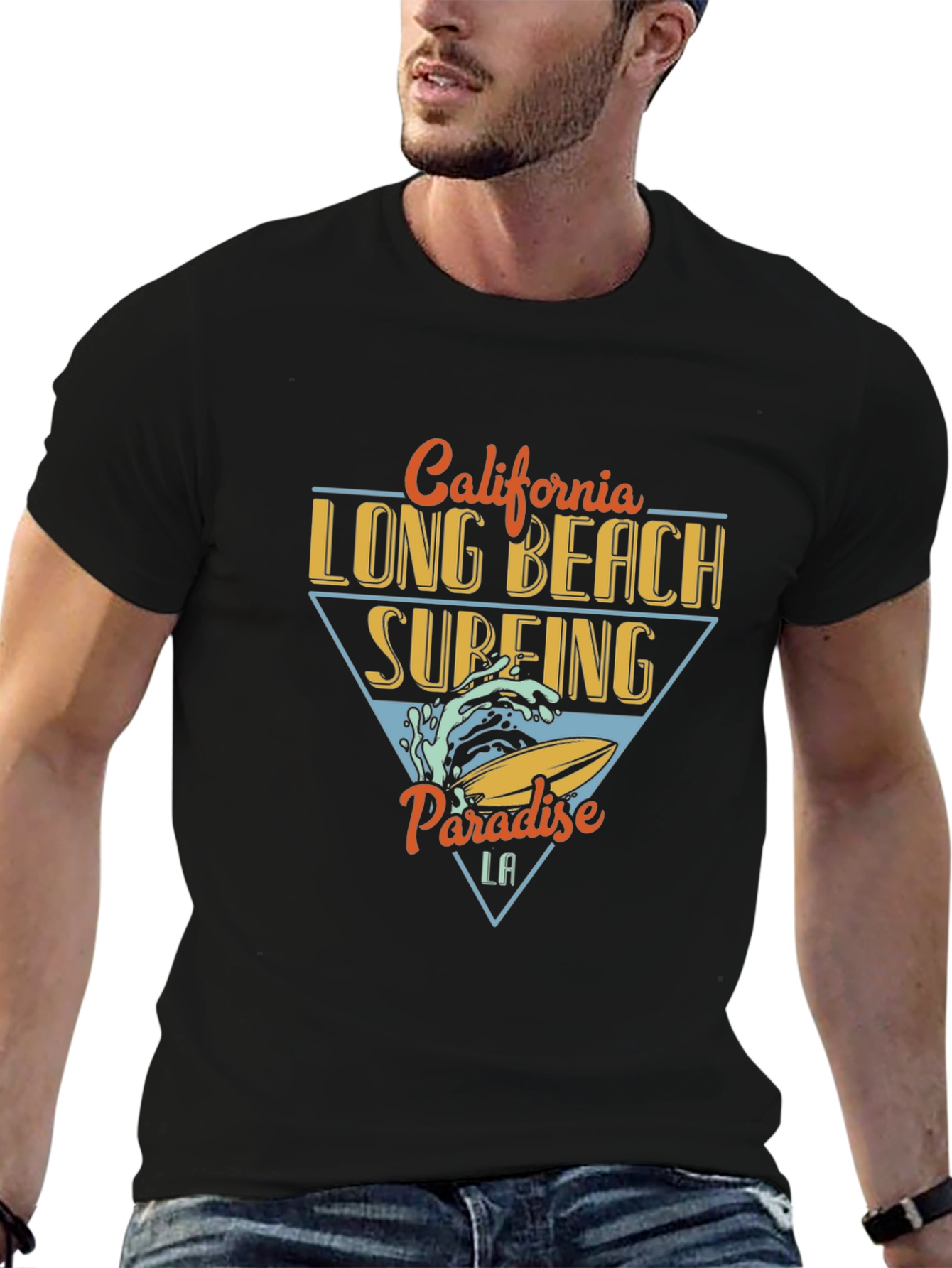 California Long Beach Surfing T-Shirt