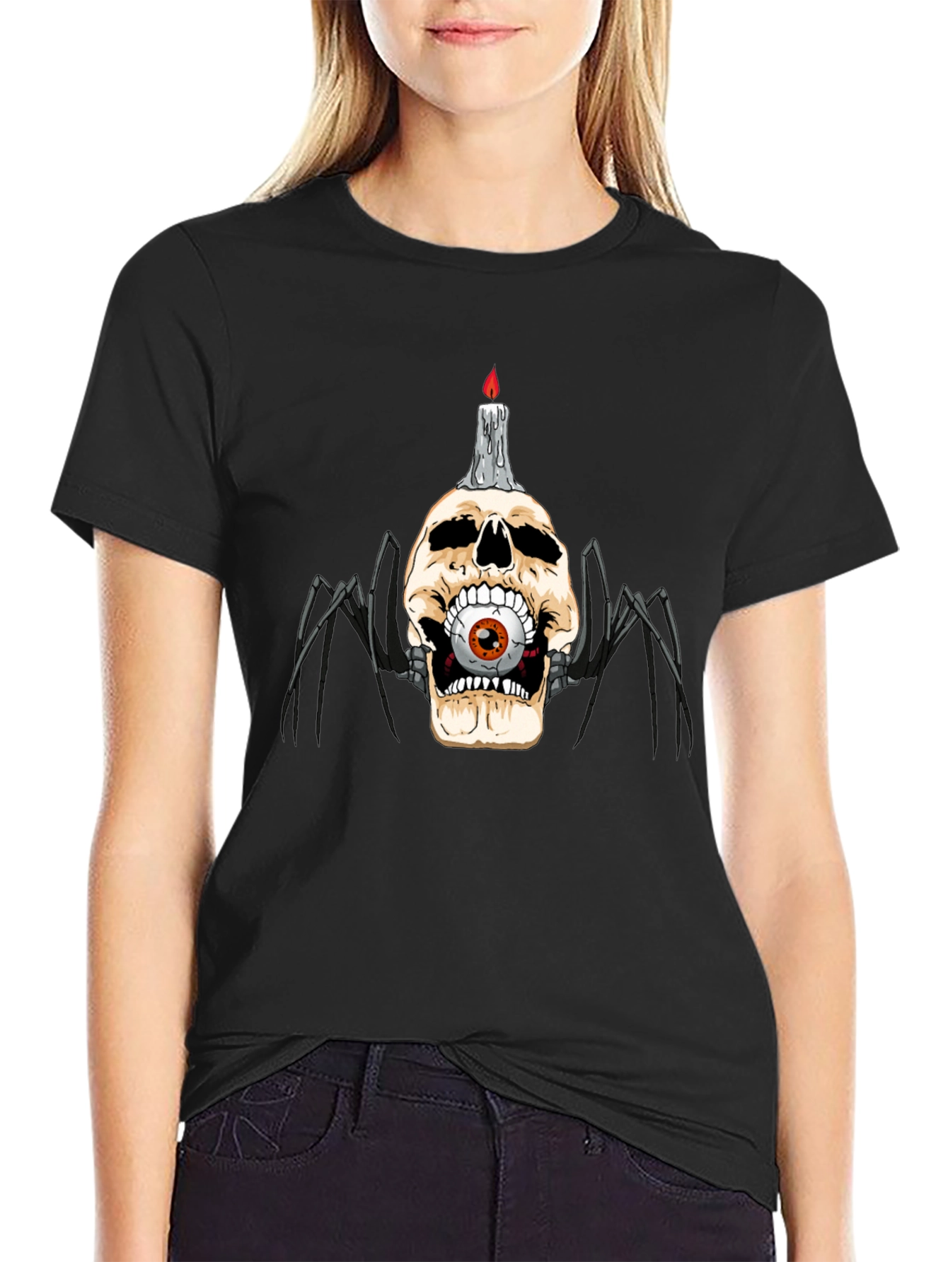Skull Candle Spider Black T-Shirt