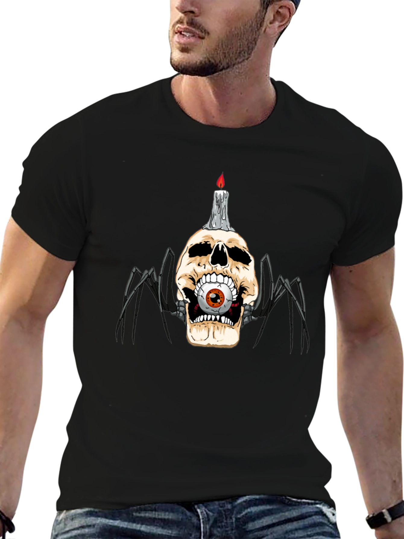 Skull Candle Spider Black T-Shirt