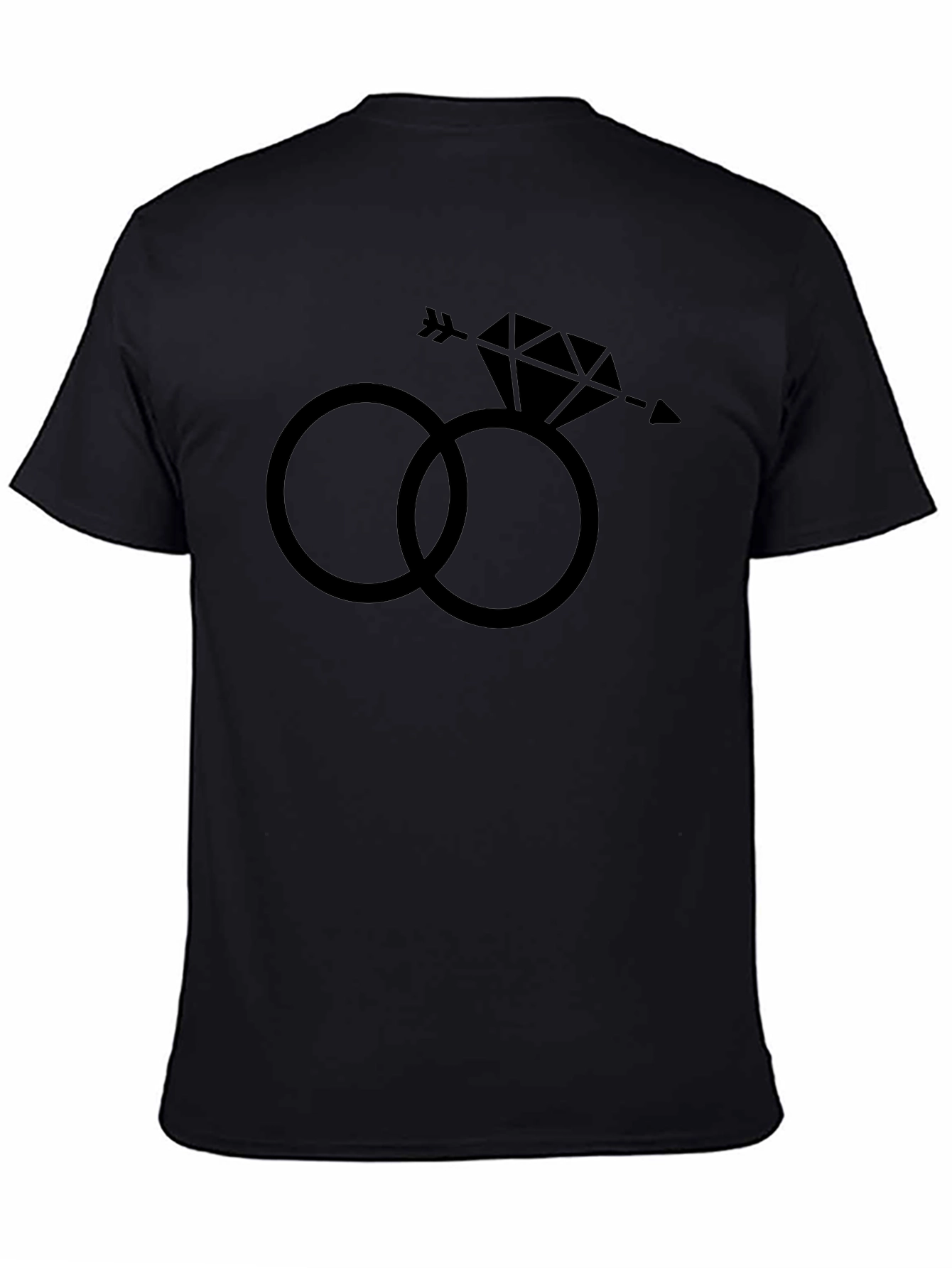 Wedding Rings Graphic Tee - Arrow Diamond Design