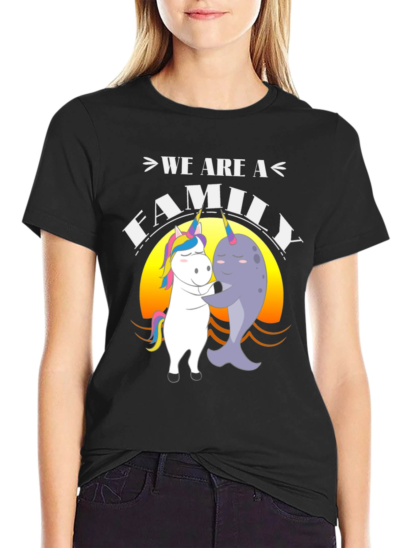 Unicorn Narwhal Family T-Shirt