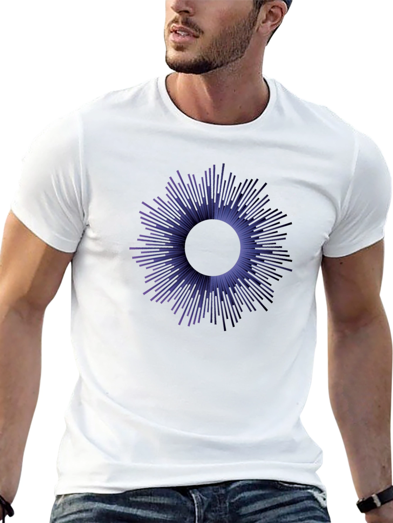 Abstract Burst Graphic Tee - Modern Style Soft Cotton