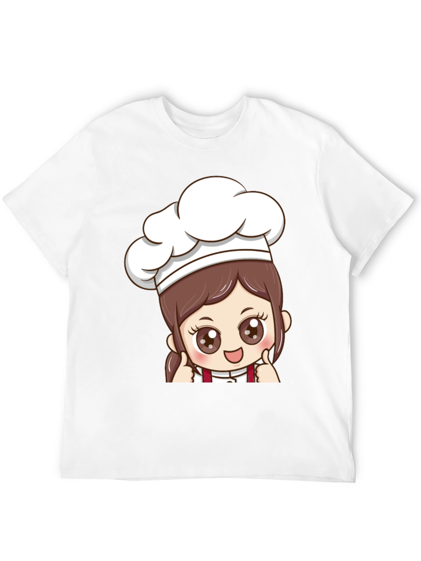 Chef Cartoon Print Black T-Shirt