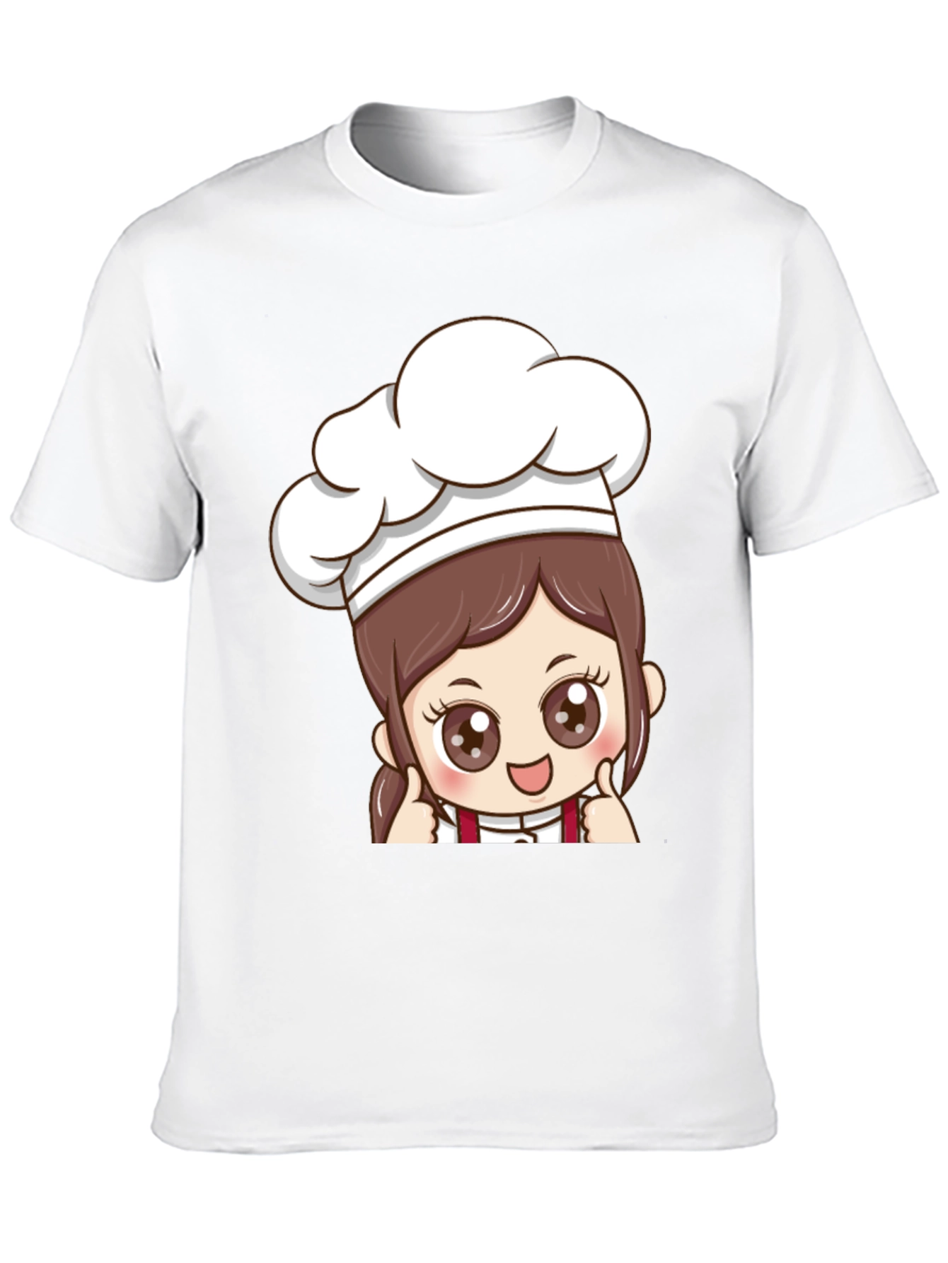 Chef Cartoon Print Black T-Shirt
