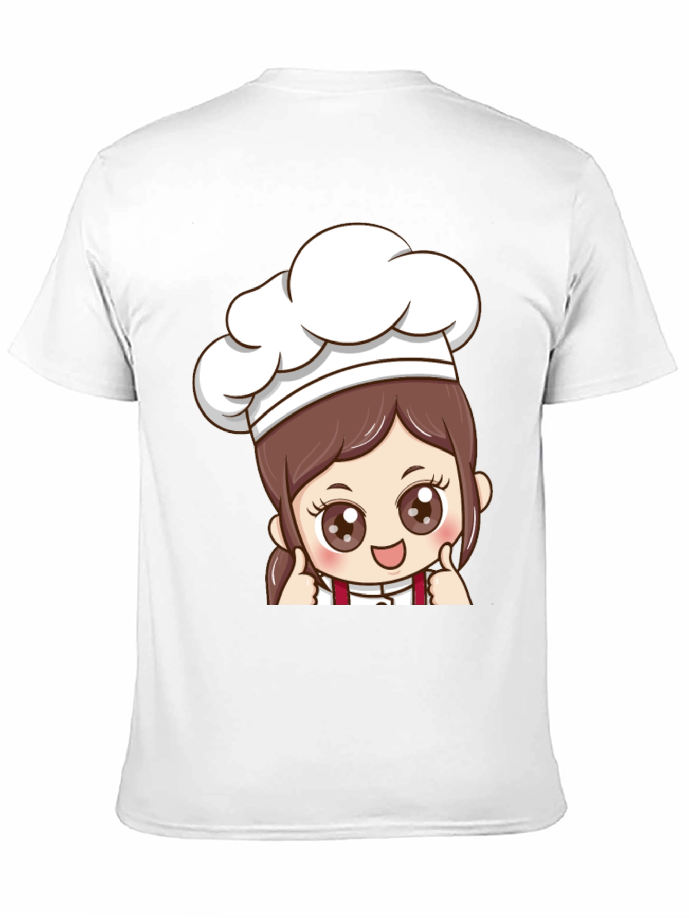 Chef Cartoon Print Black T-Shirt
