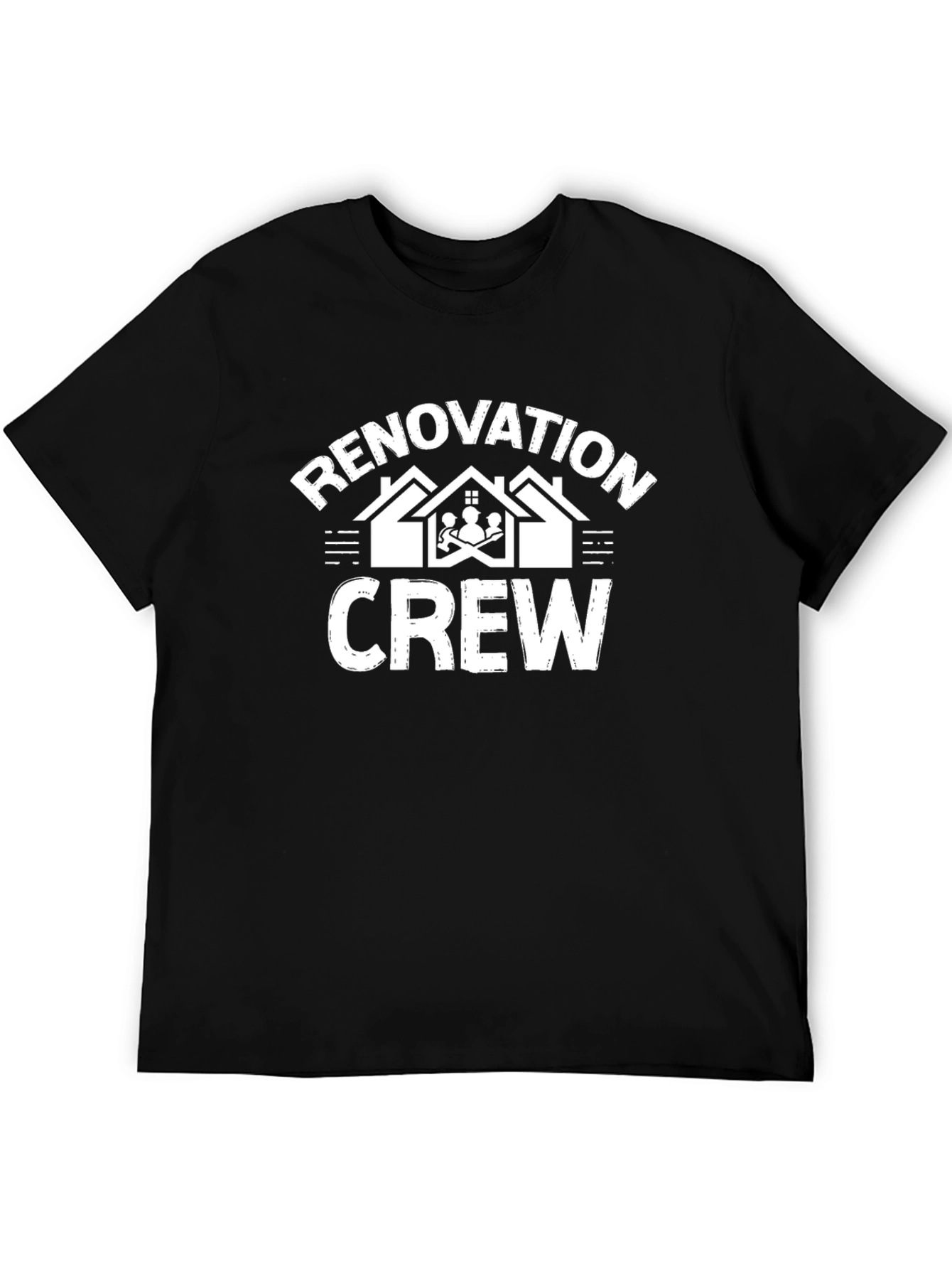 Renovation Crew Graphic Tee - Black Cotton Blend