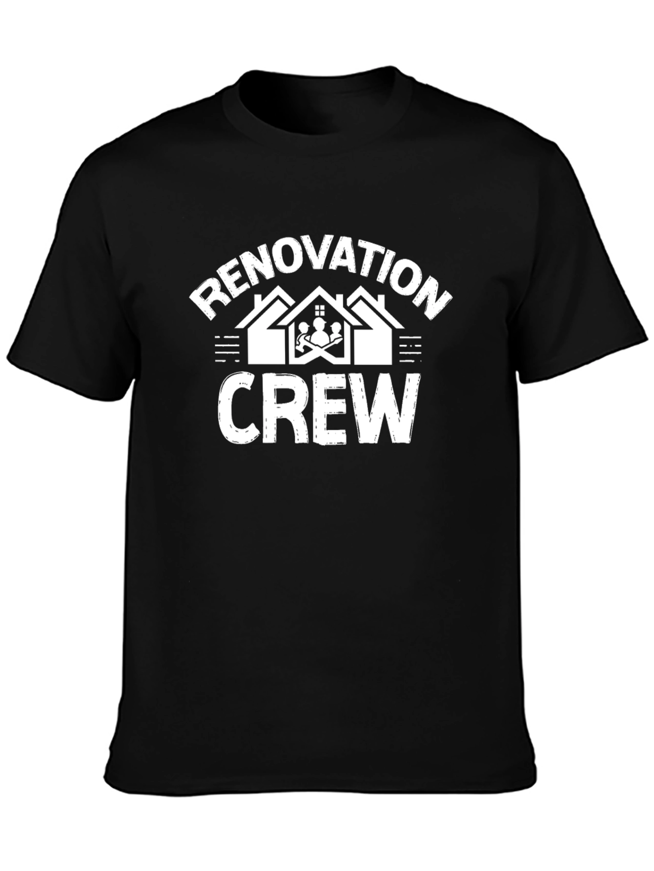 Renovation Crew Graphic Tee - Black Cotton Blend