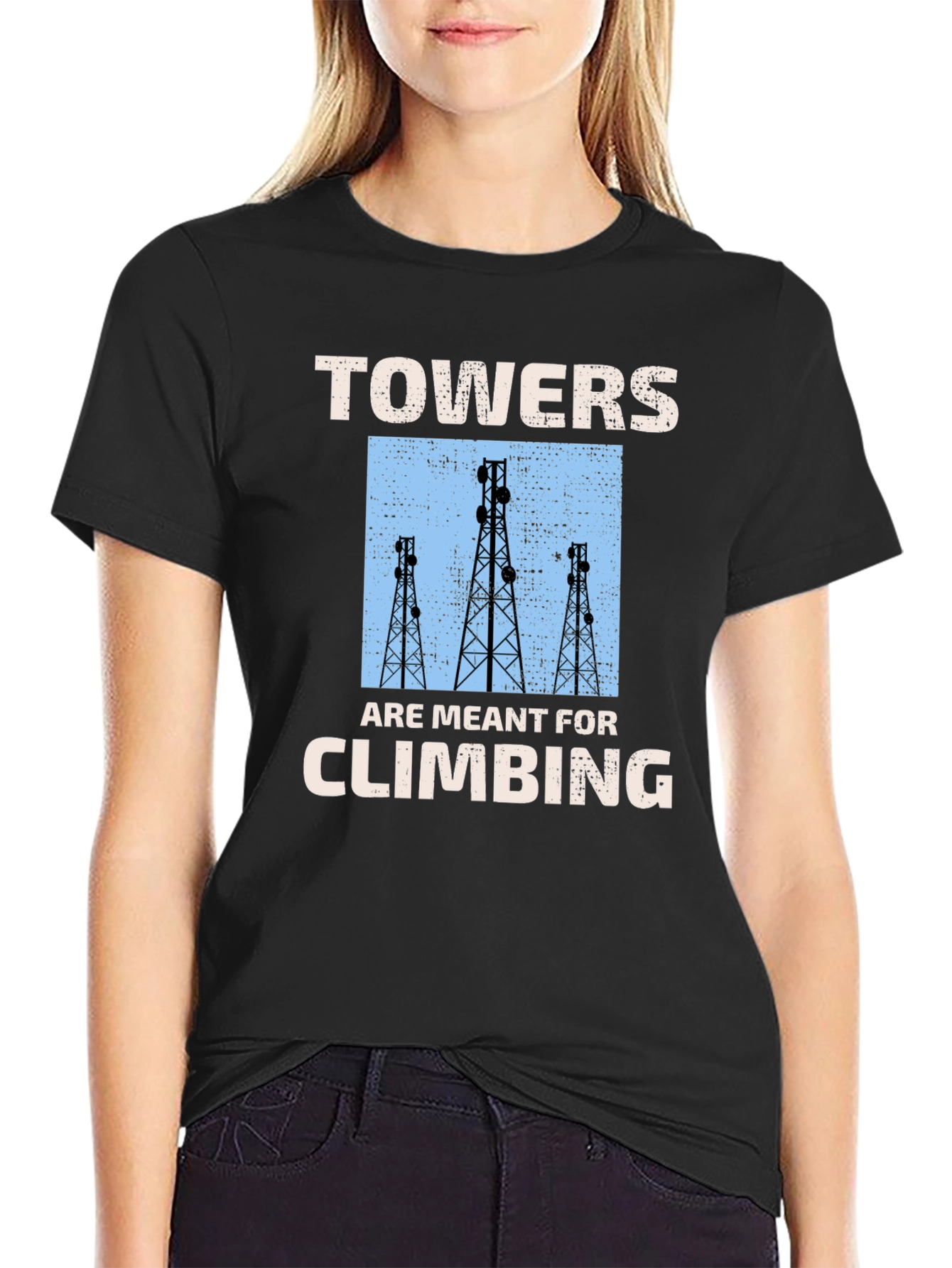 Towers Climbing Graphic Tee - Black