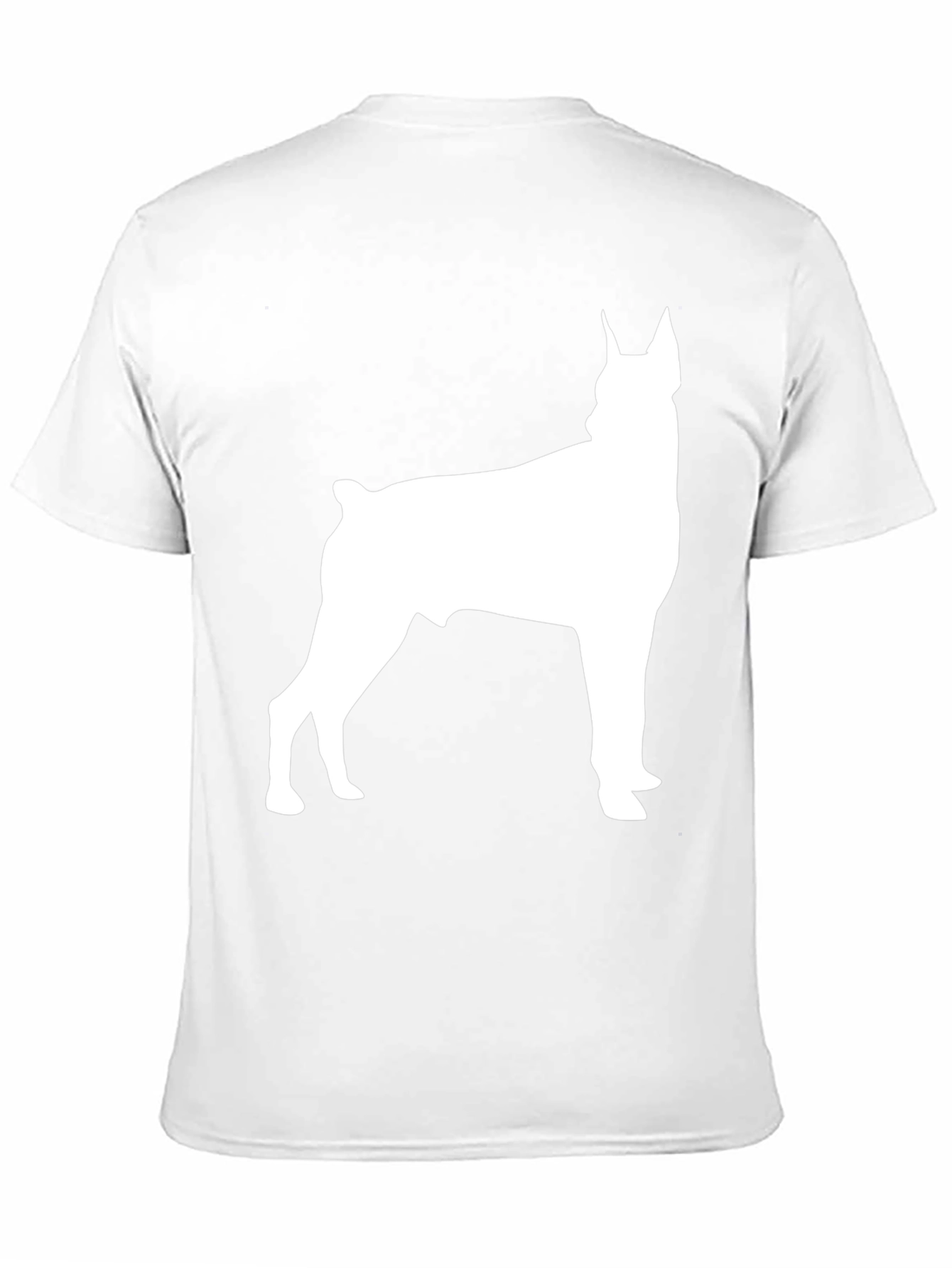 Doberman Silhouette Graphic Tee - Black Cotton Blend