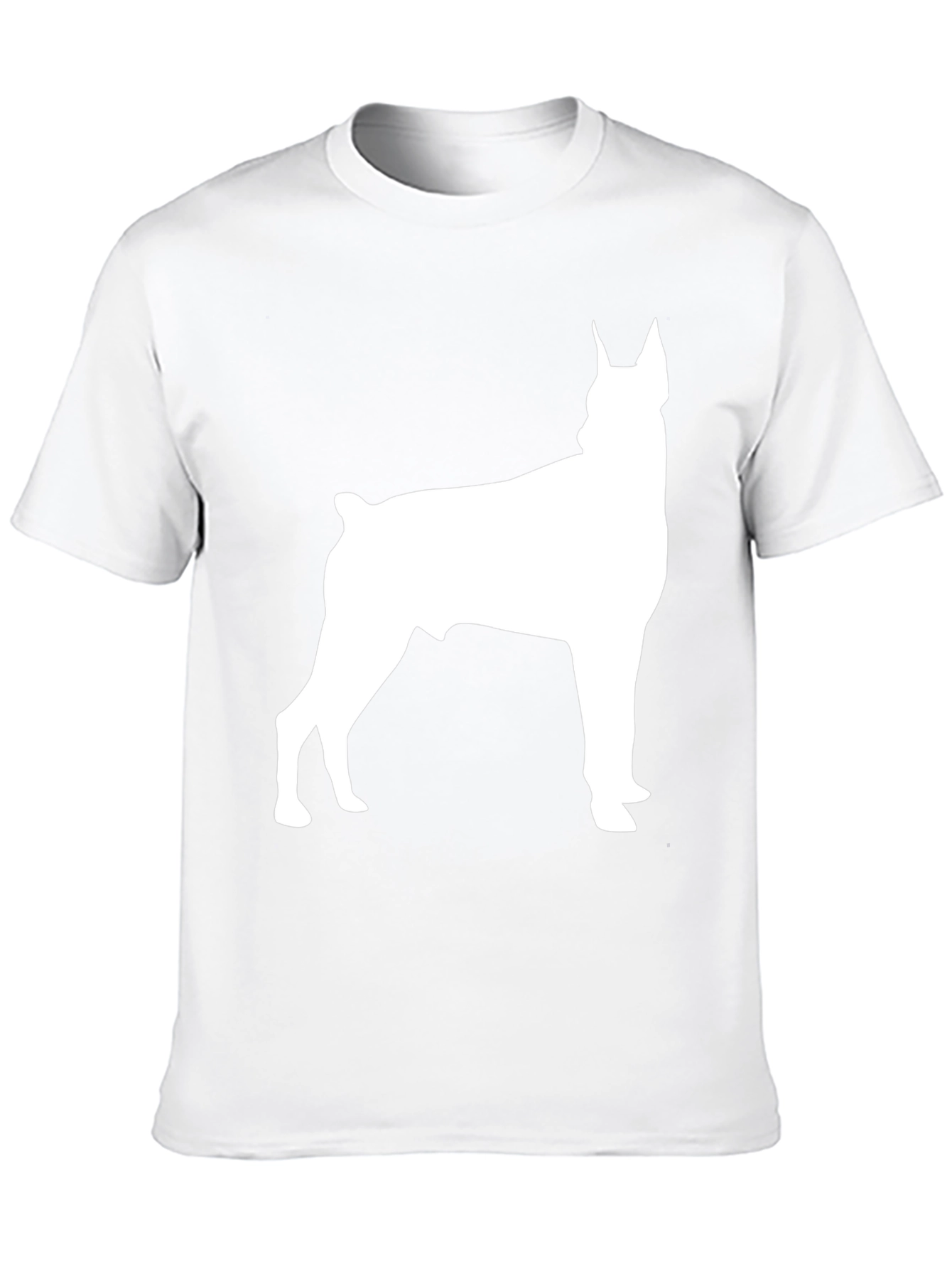 Doberman Silhouette Graphic Tee - Black Cotton Blend