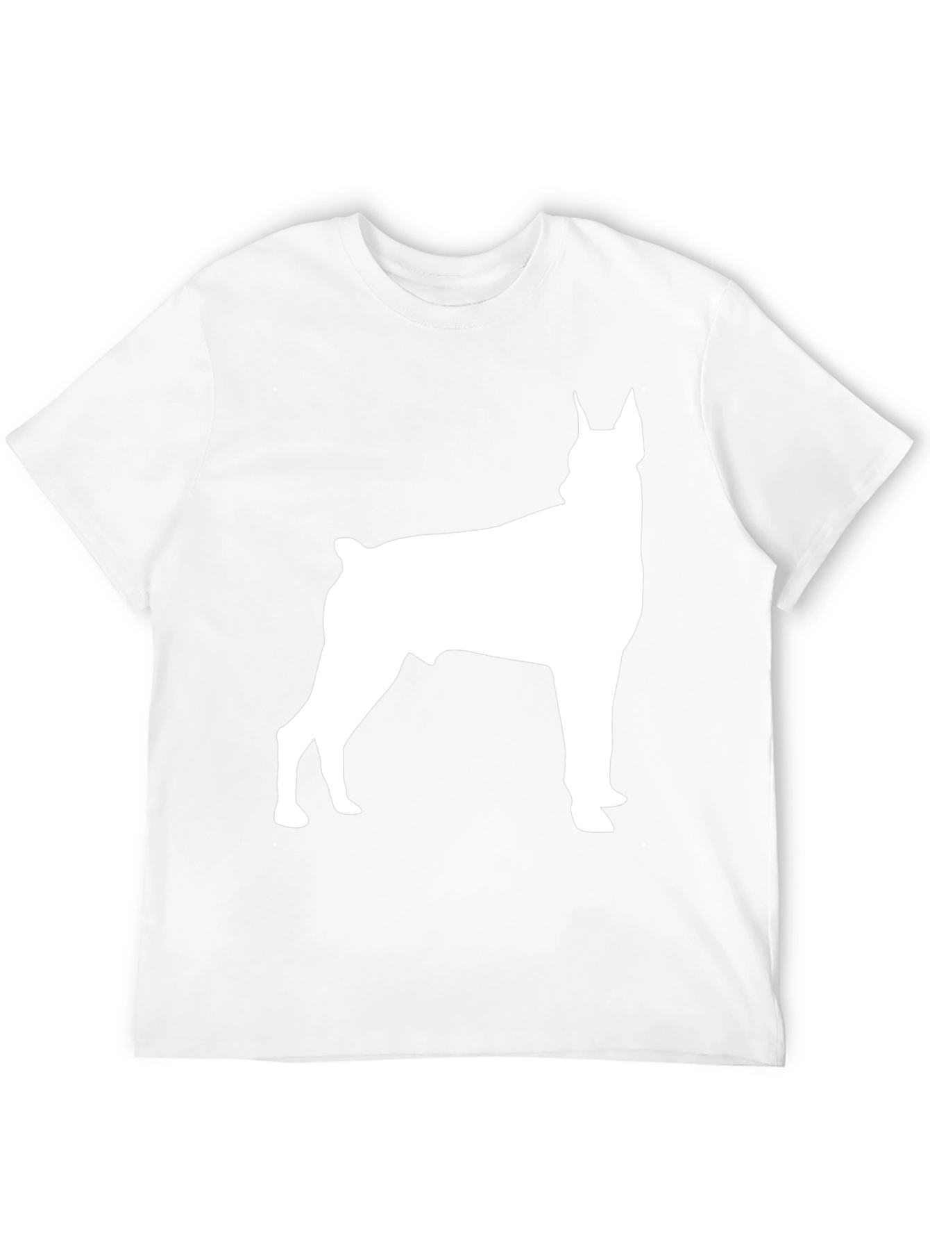 Doberman Silhouette Graphic Tee - Black Cotton Blend