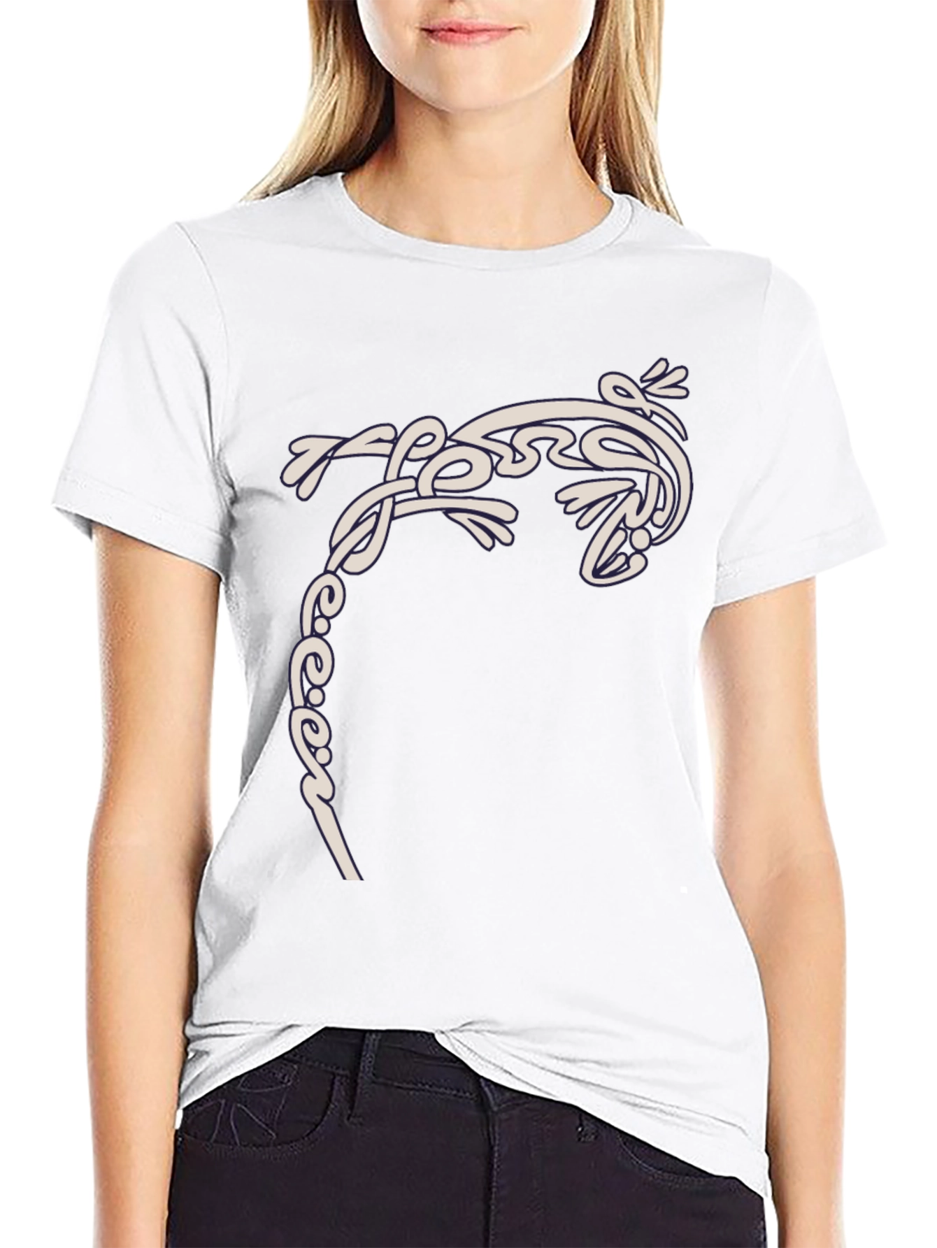 Tribal Gecko T-Shirt - Stylish Black Tee