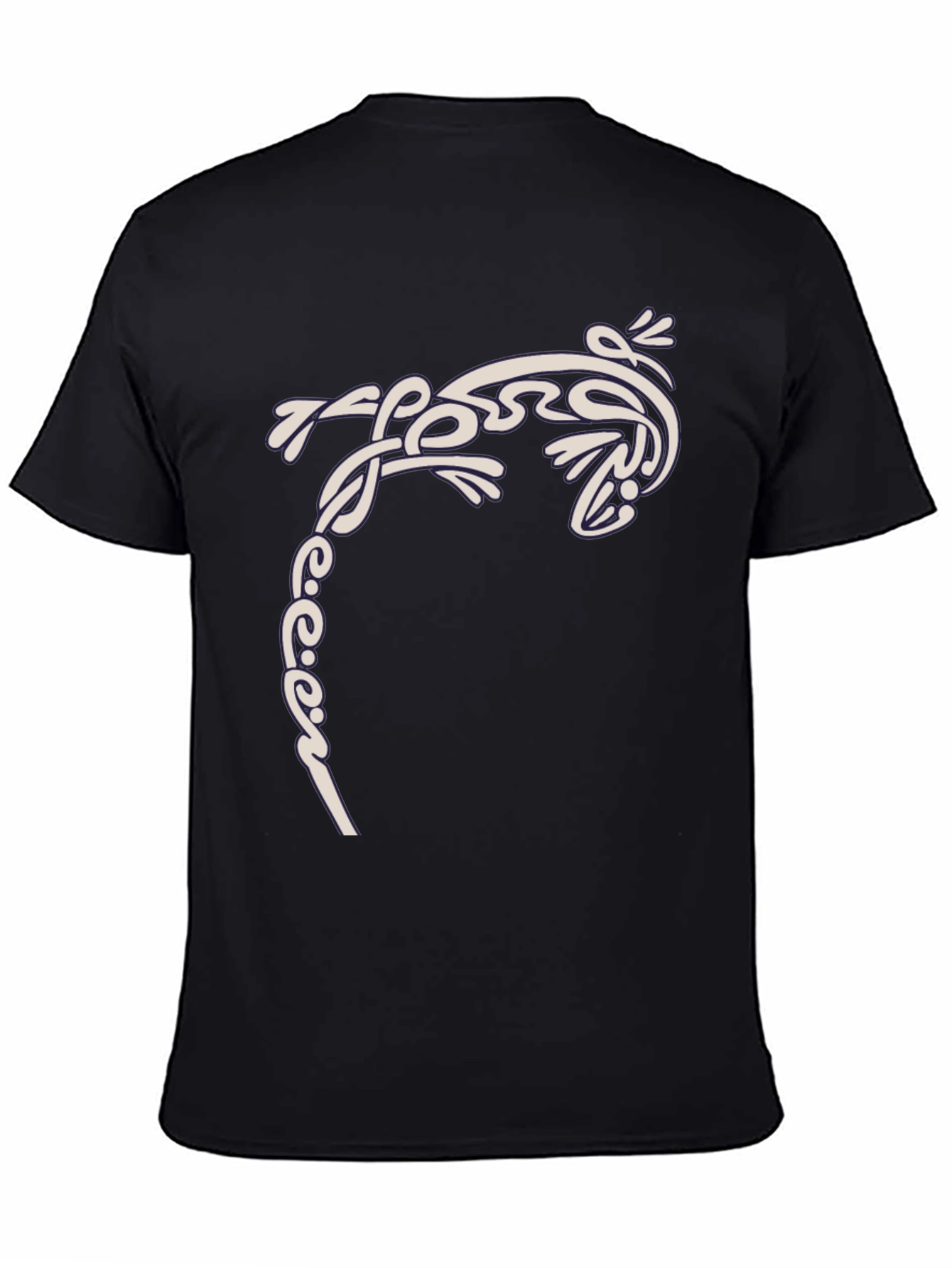 Tribal Gecko T-Shirt - Stylish Black Tee