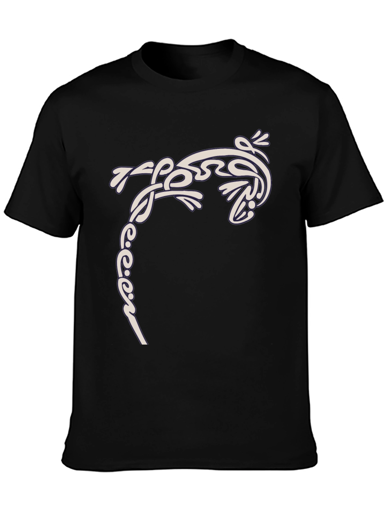Tribal Gecko T-Shirt - Stylish Black Tee