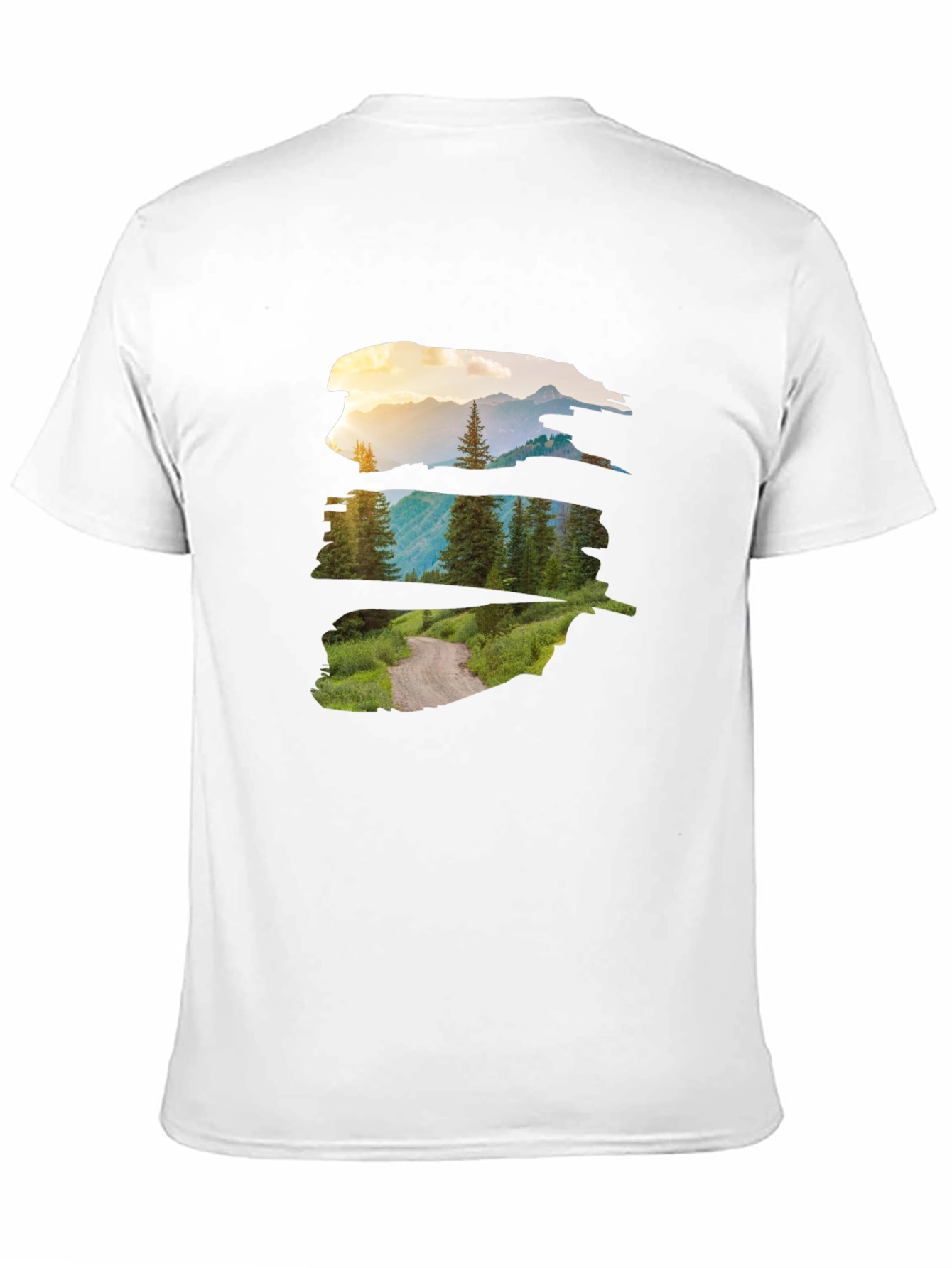 Nature Vista Graphic Tee - Black Crew Neck