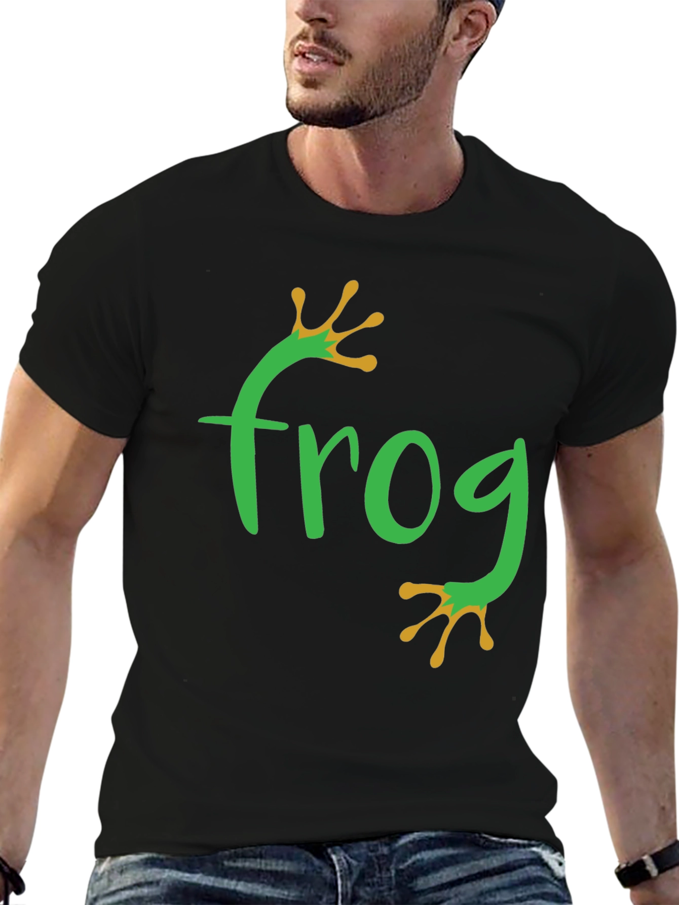 Frog Graphic Tee - Black Casual T-Shirt