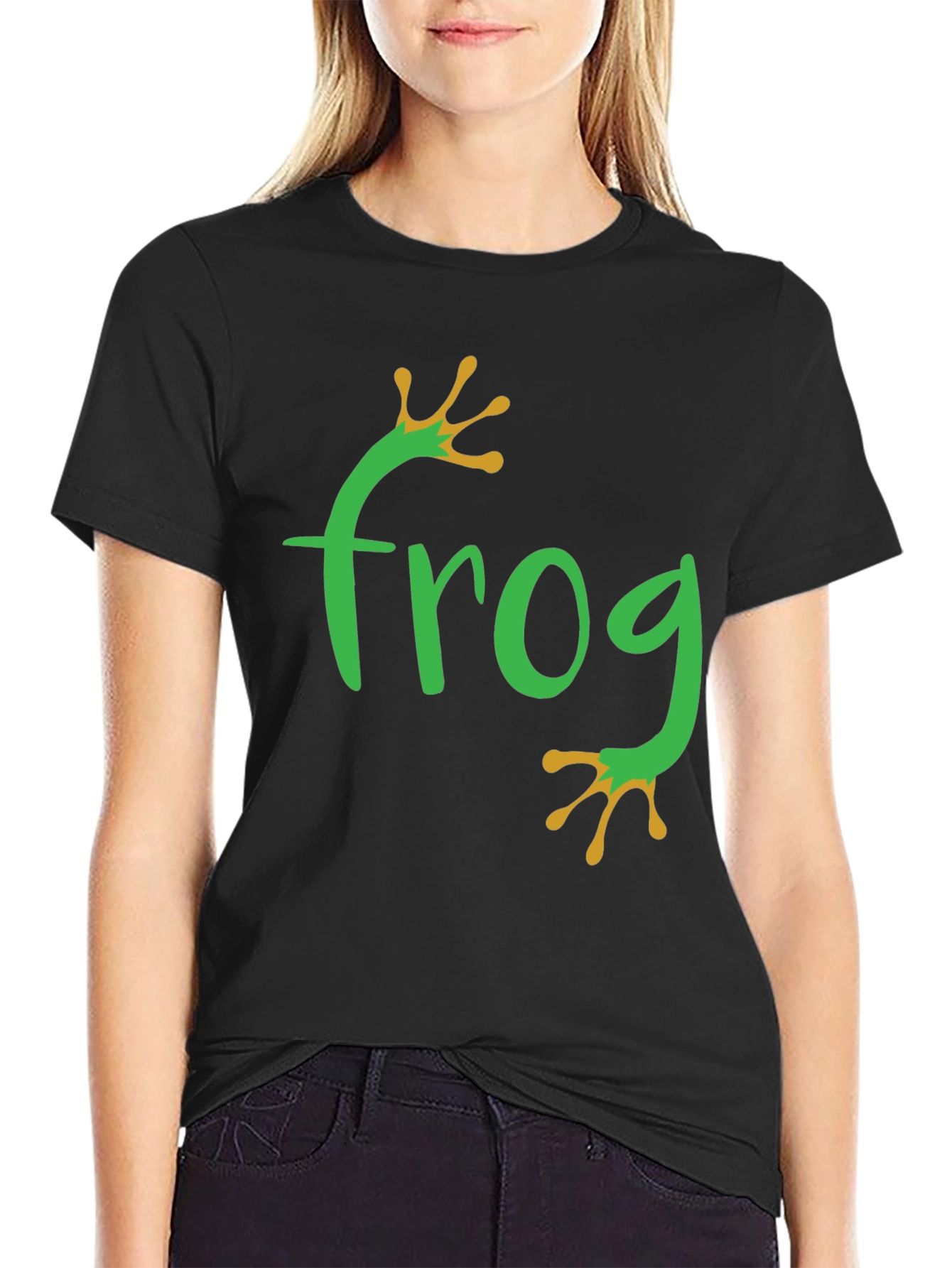 Frog Graphic Tee - Black Casual T-Shirt