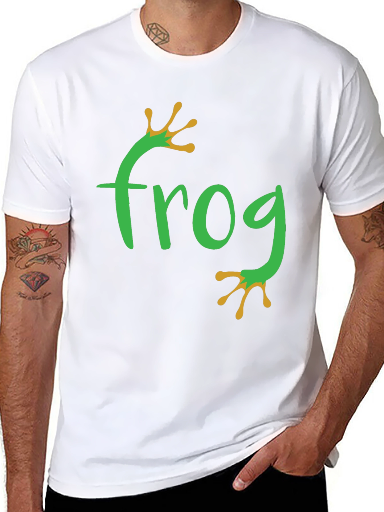 Frog Graphic Tee - Black Casual T-Shirt