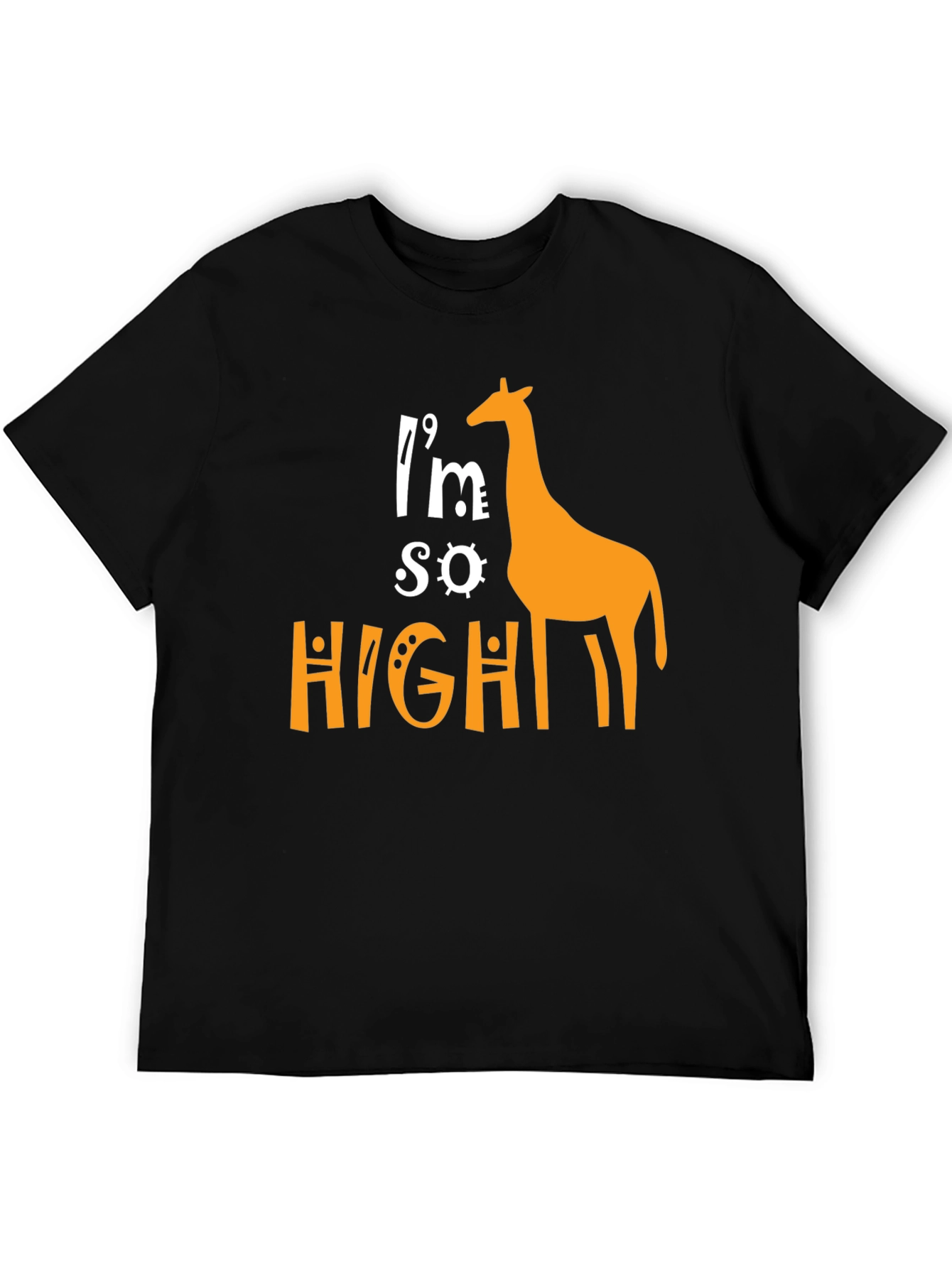 Im So High Giraffe Graphic T-Shirt - Novelty Tee