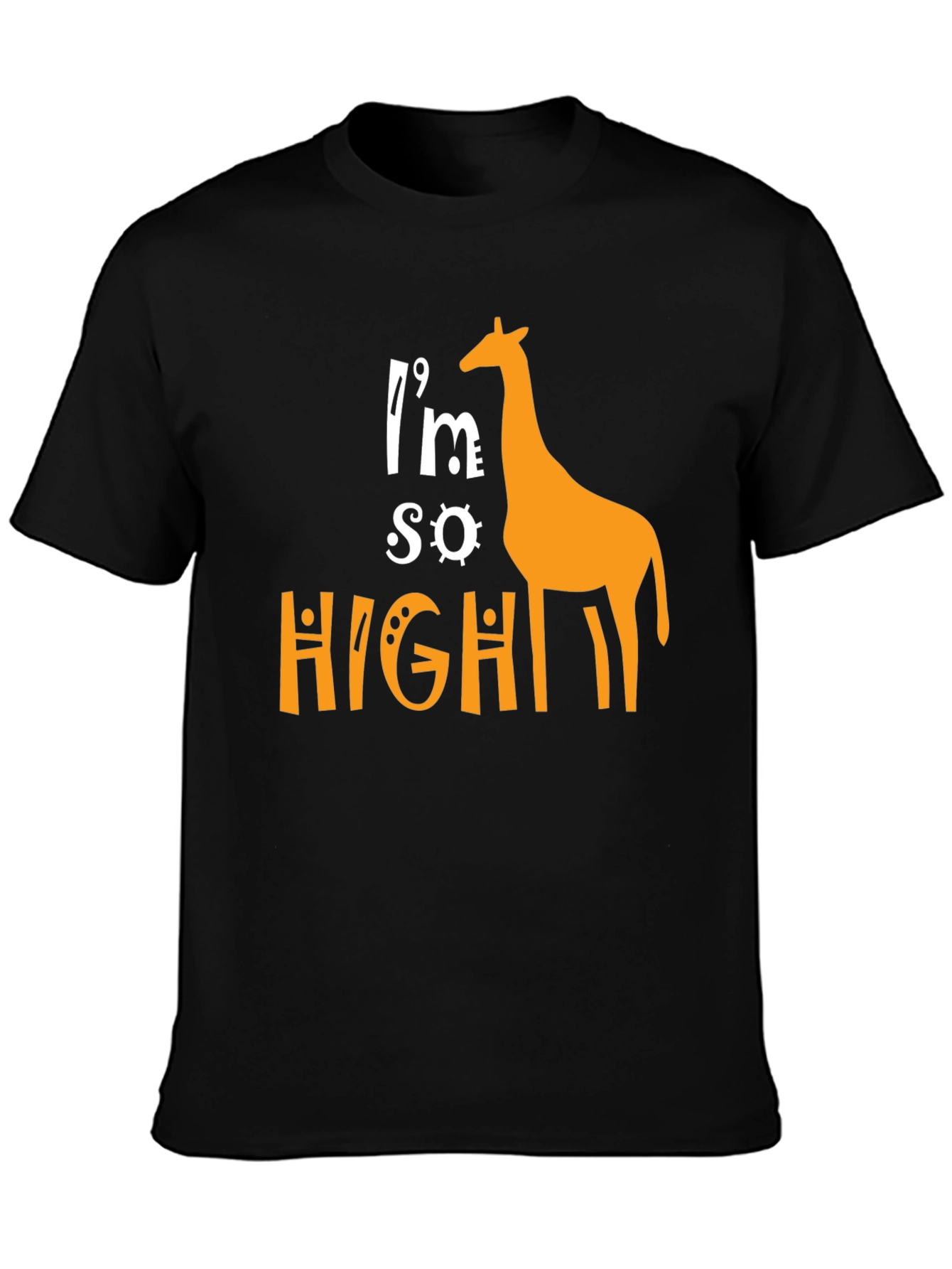 Im So High Giraffe Graphic T-Shirt - Novelty Tee