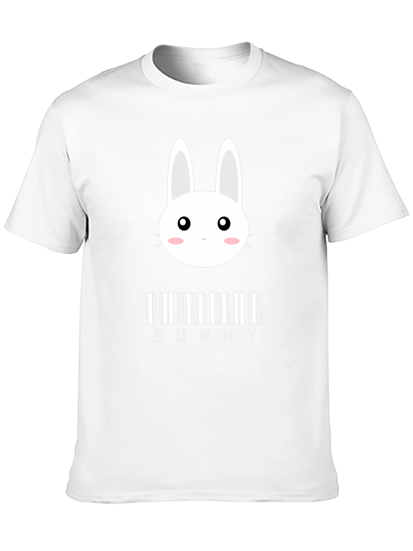 Bunny Barcode Graphic T-Shirt - Black Stylish Unique Design