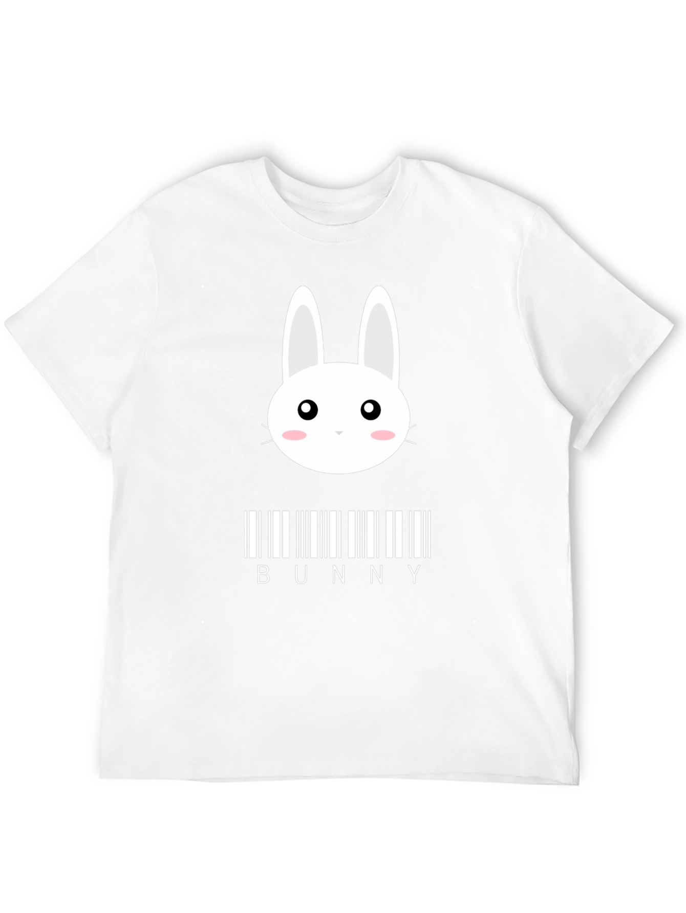Bunny Barcode Graphic T-Shirt - Black Stylish Unique Design