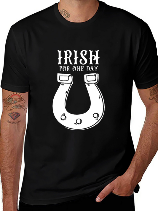 Irish For One Day Black Graphic Tee