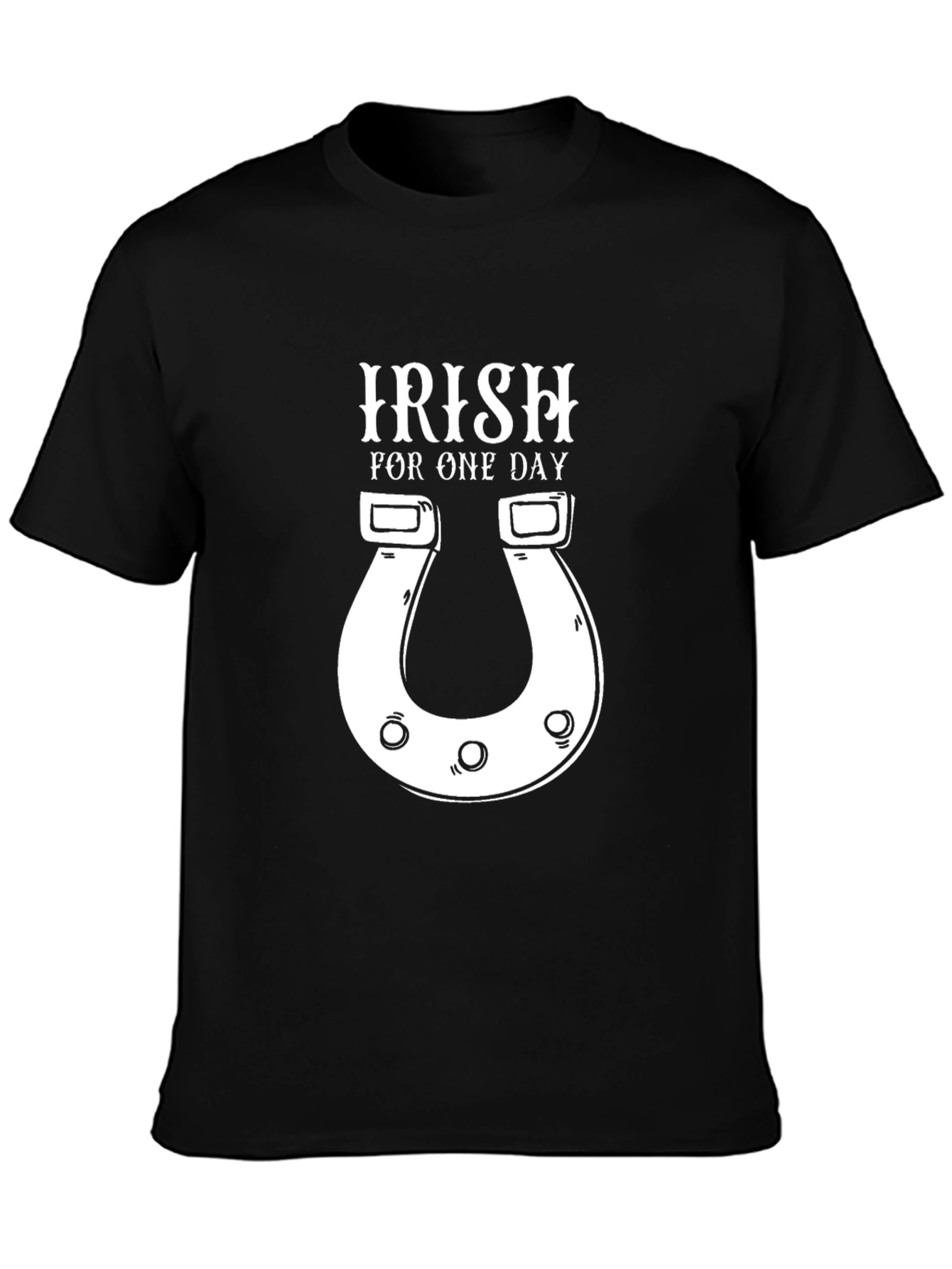 Irish For One Day Black Graphic Tee