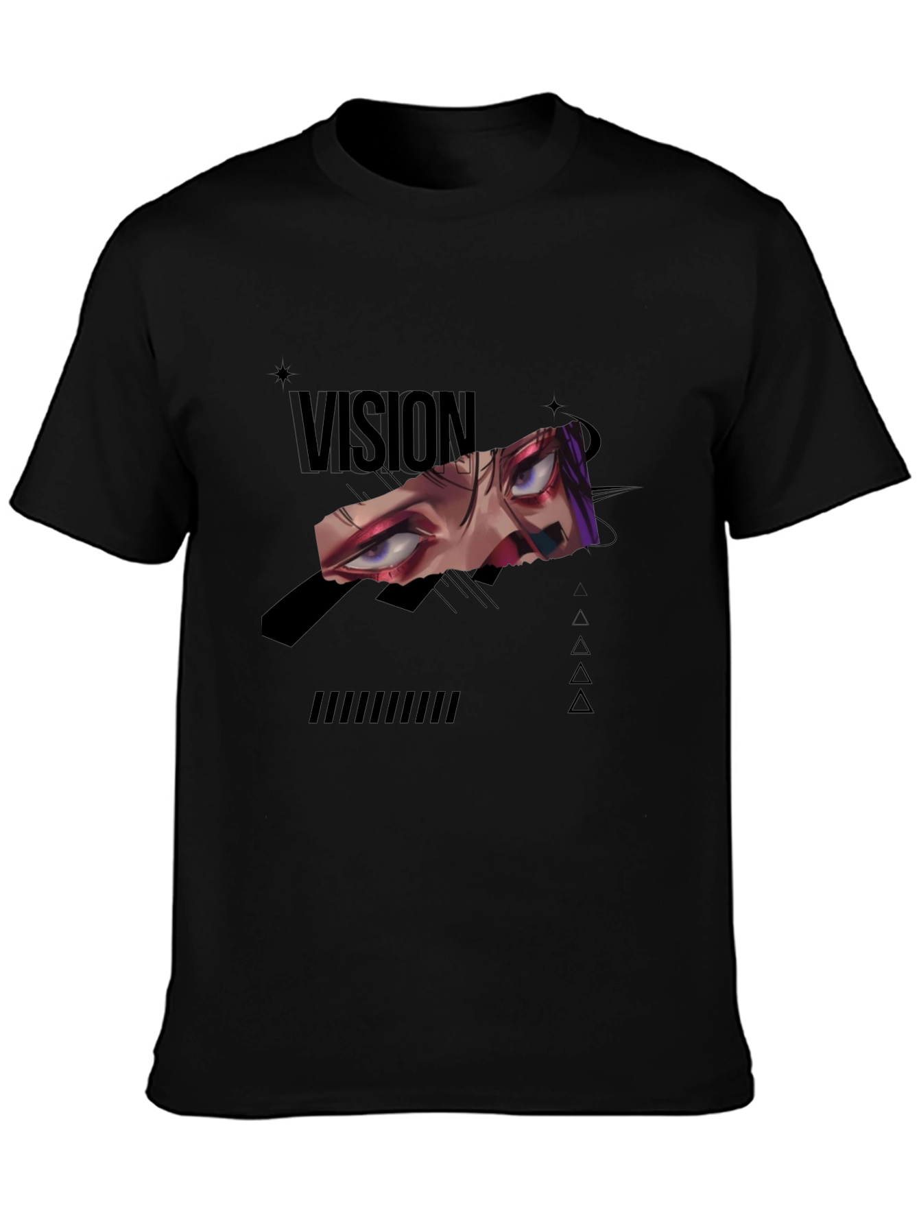 Vision Graphic Tee - Edgy Anime Style