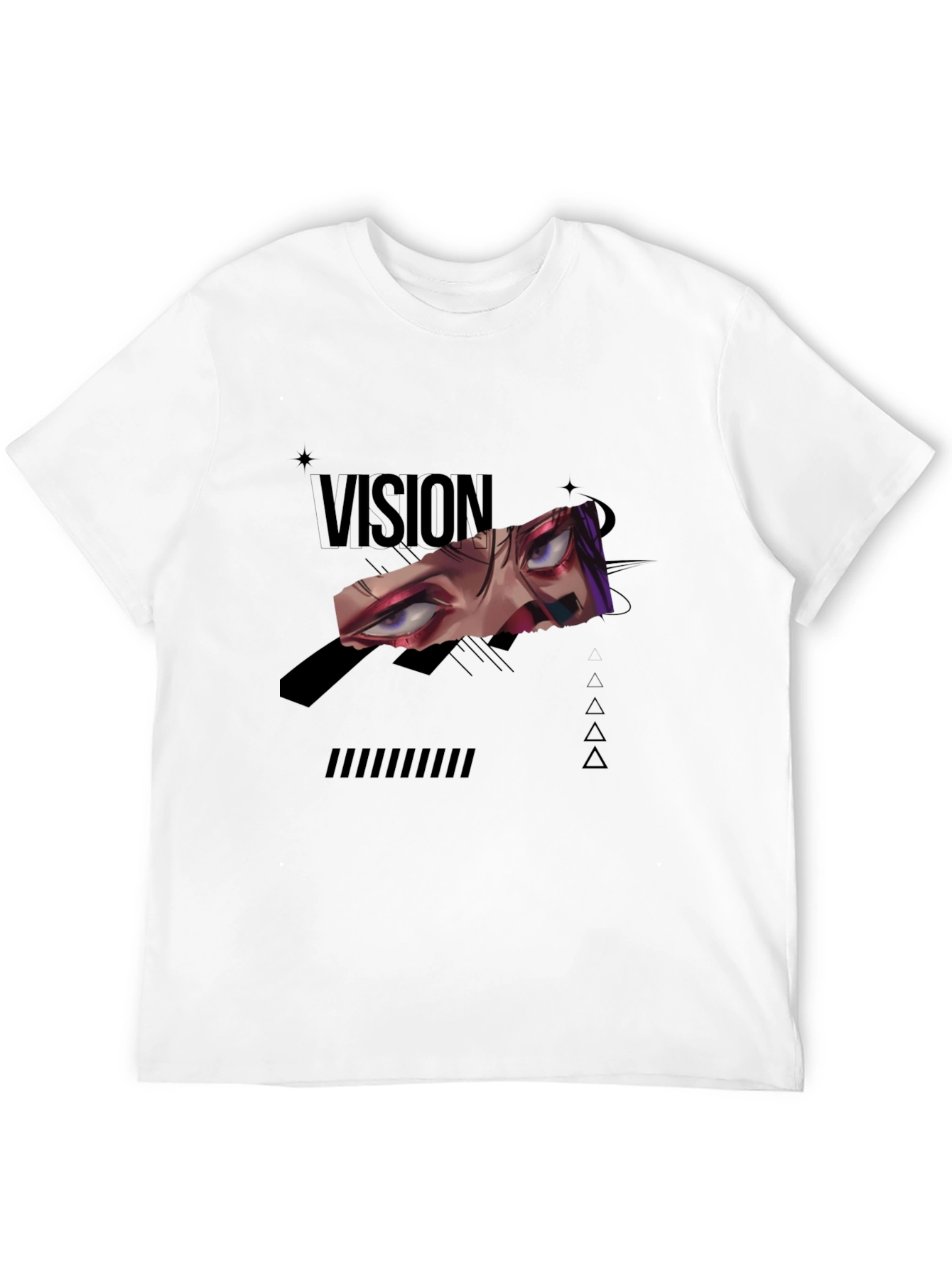 Vision Graphic Tee - Edgy Anime Style