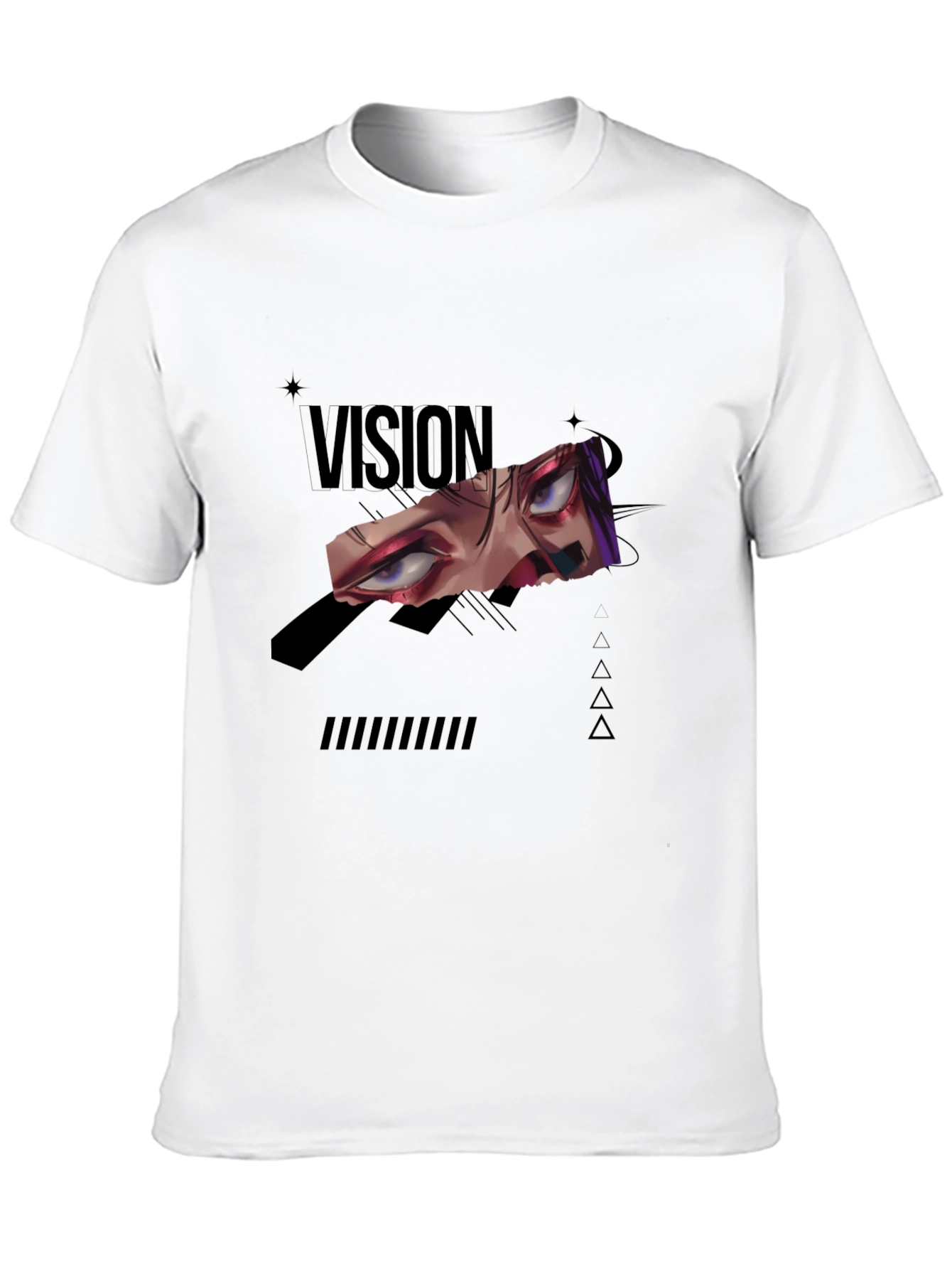 Vision Graphic Tee - Edgy Anime Style