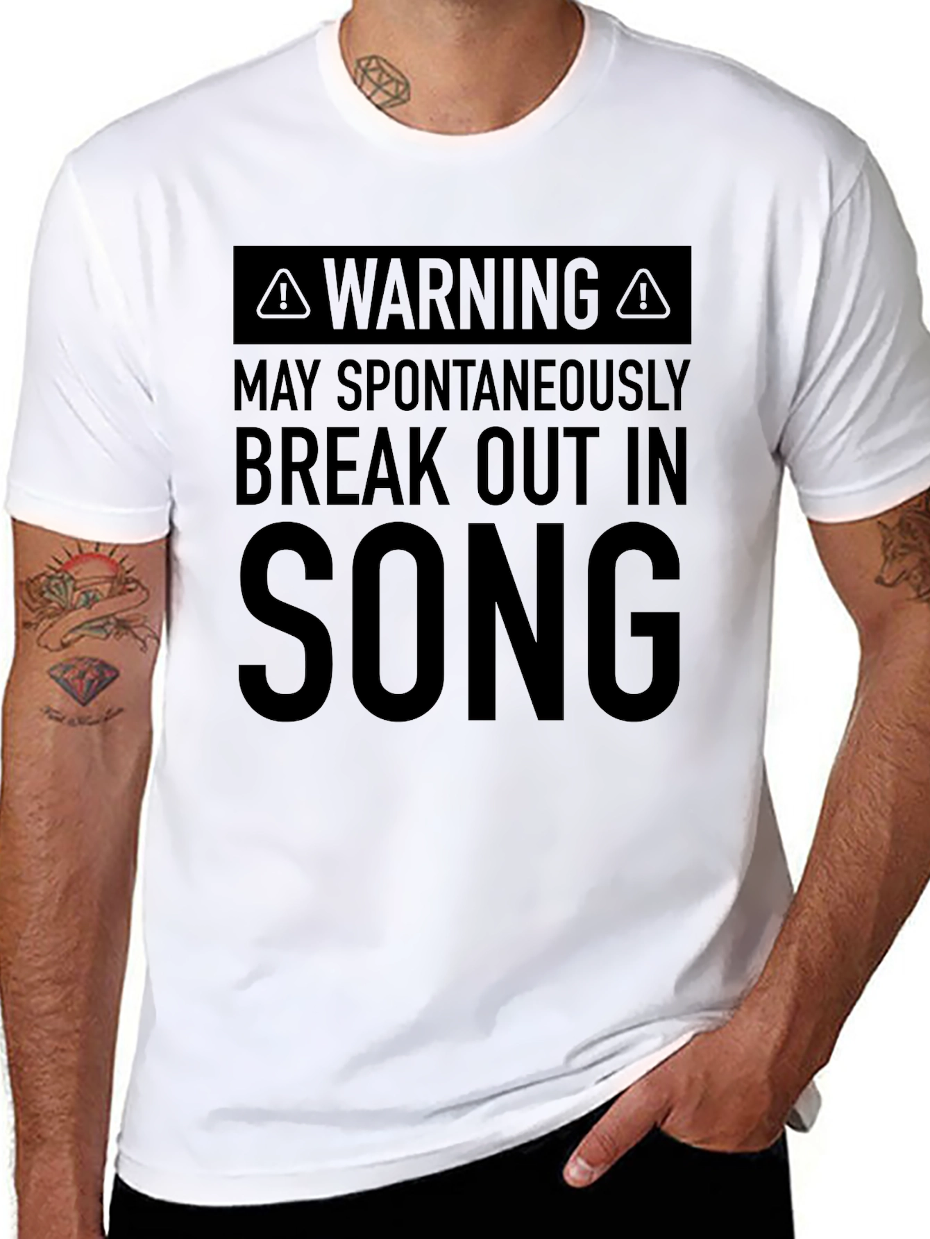 Warning: May Spontaneously Break Out in Song T-Shirt