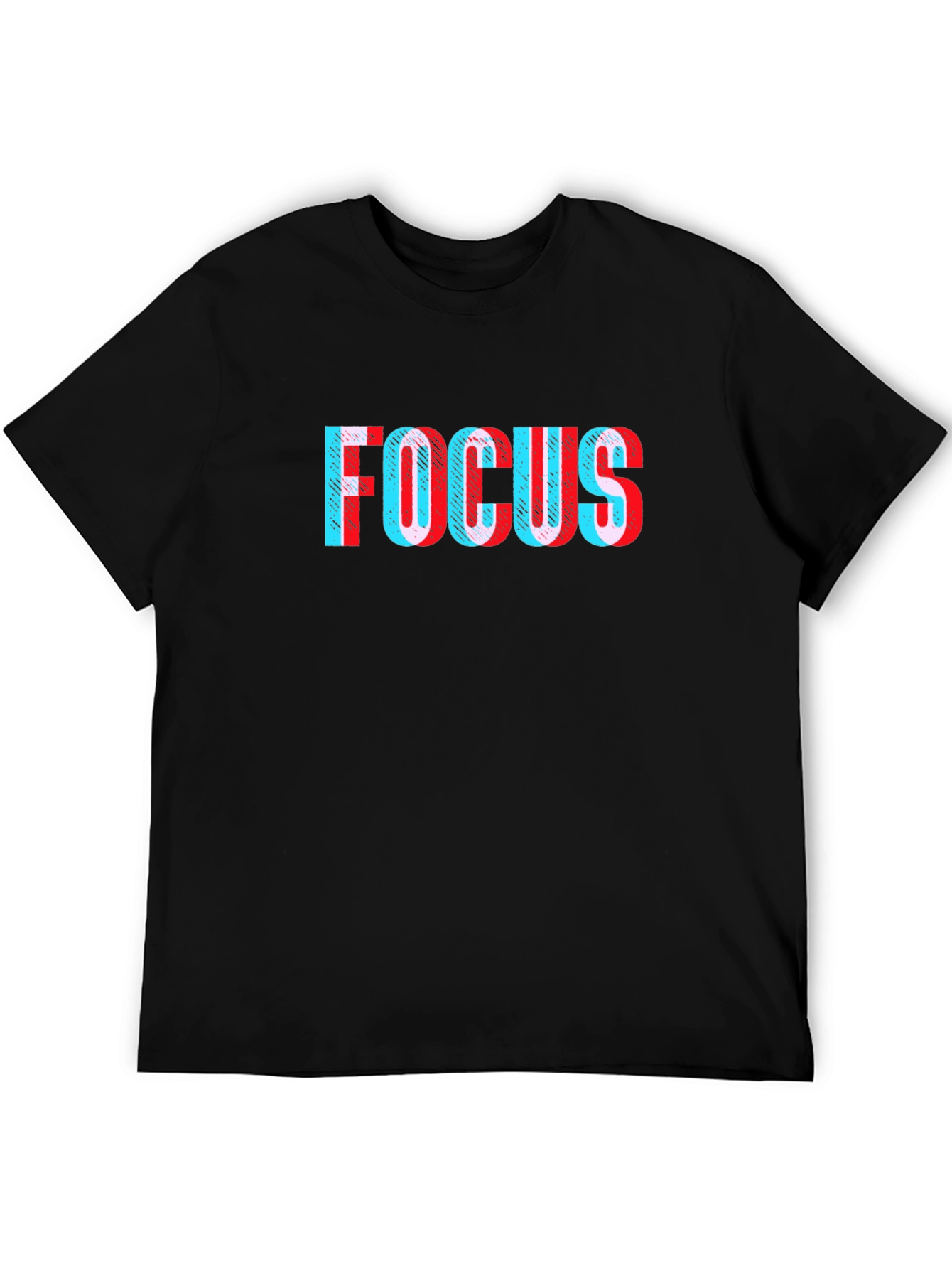 Focus Glitch Tee - Stylish Black T-Shirt
