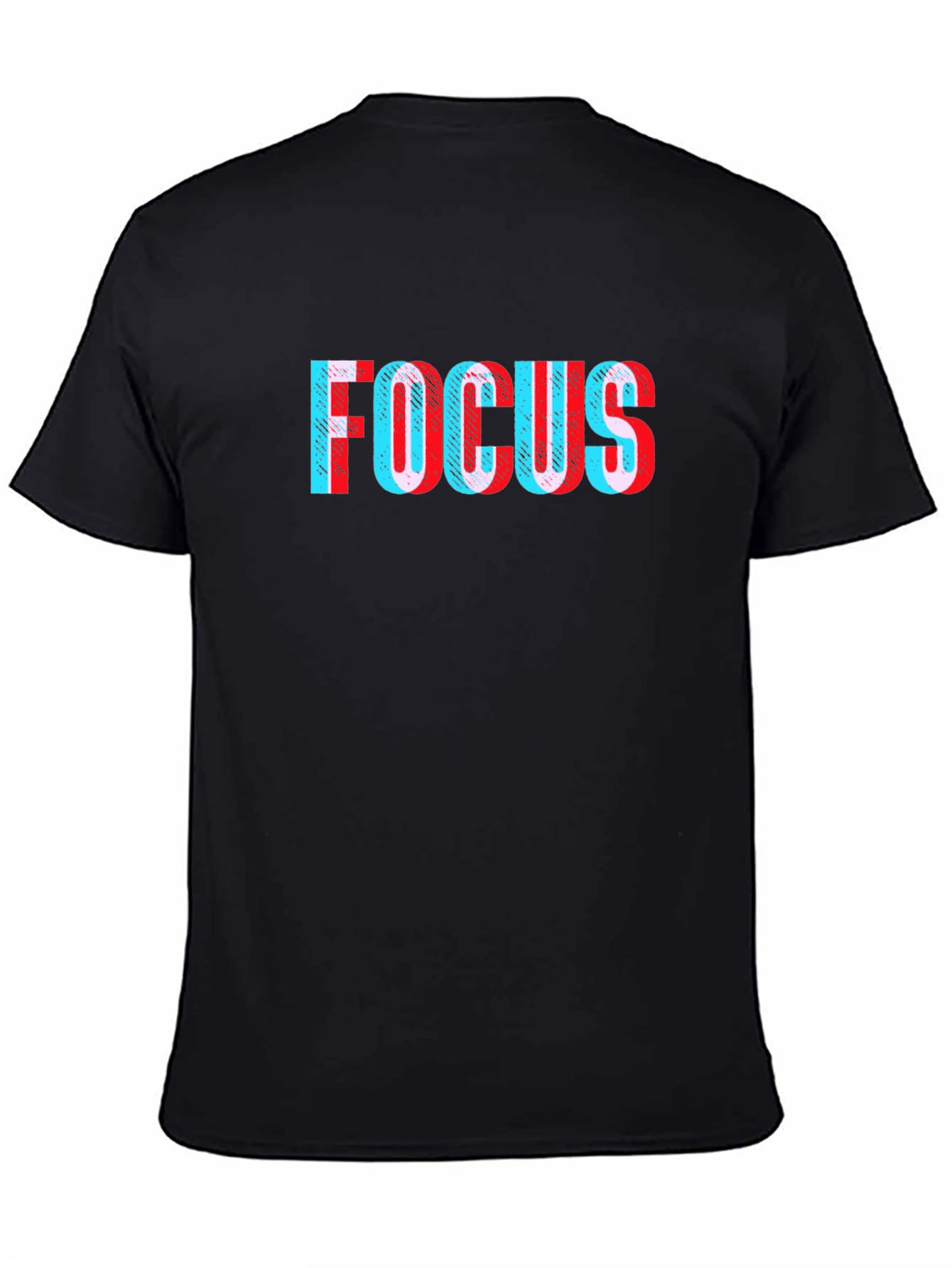 Focus Glitch Tee - Stylish Black T-Shirt