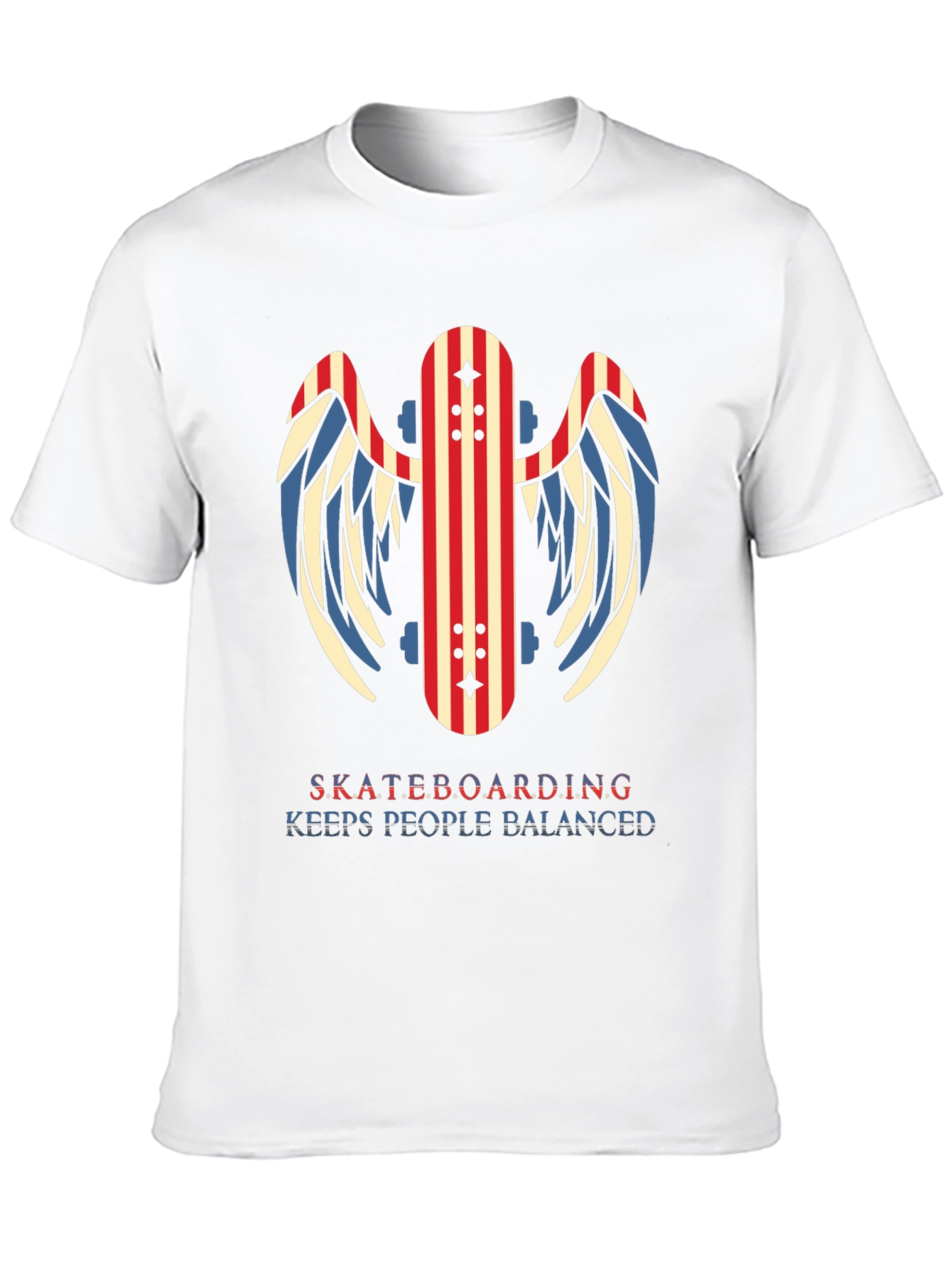 Skateboarding T-Shirt - Keep Balanced Graphic Tee