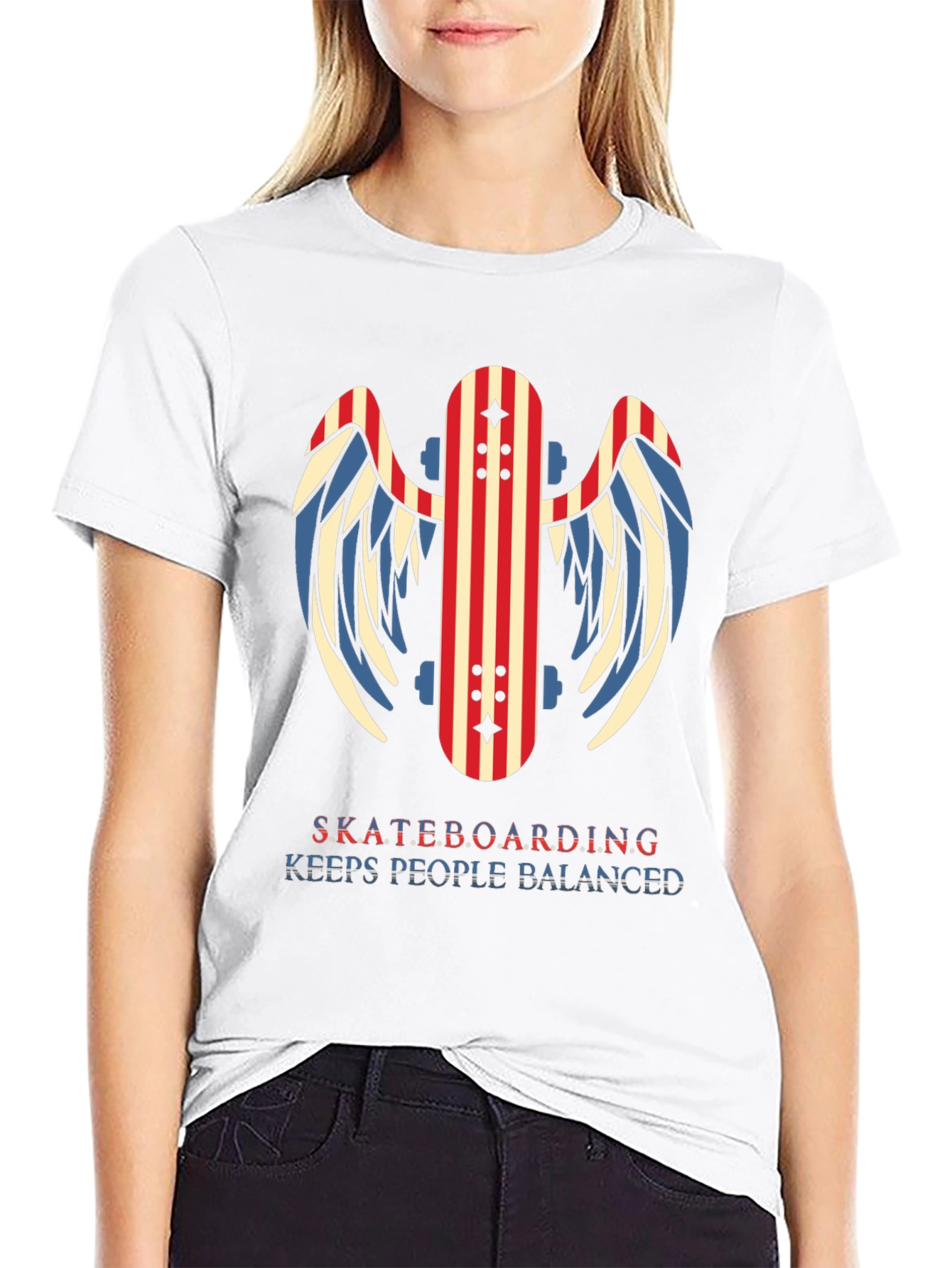 Skateboarding T-Shirt - Keep Balanced Graphic Tee