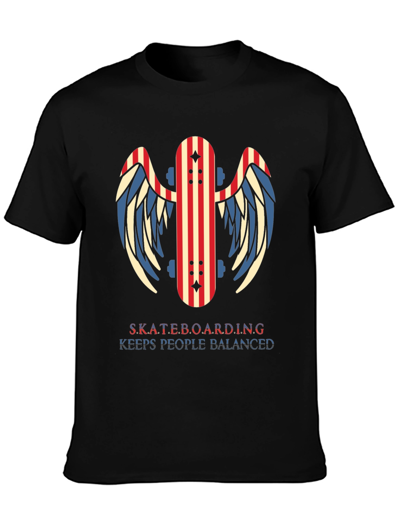 Skateboarding T-Shirt - Keep Balanced Graphic Tee
