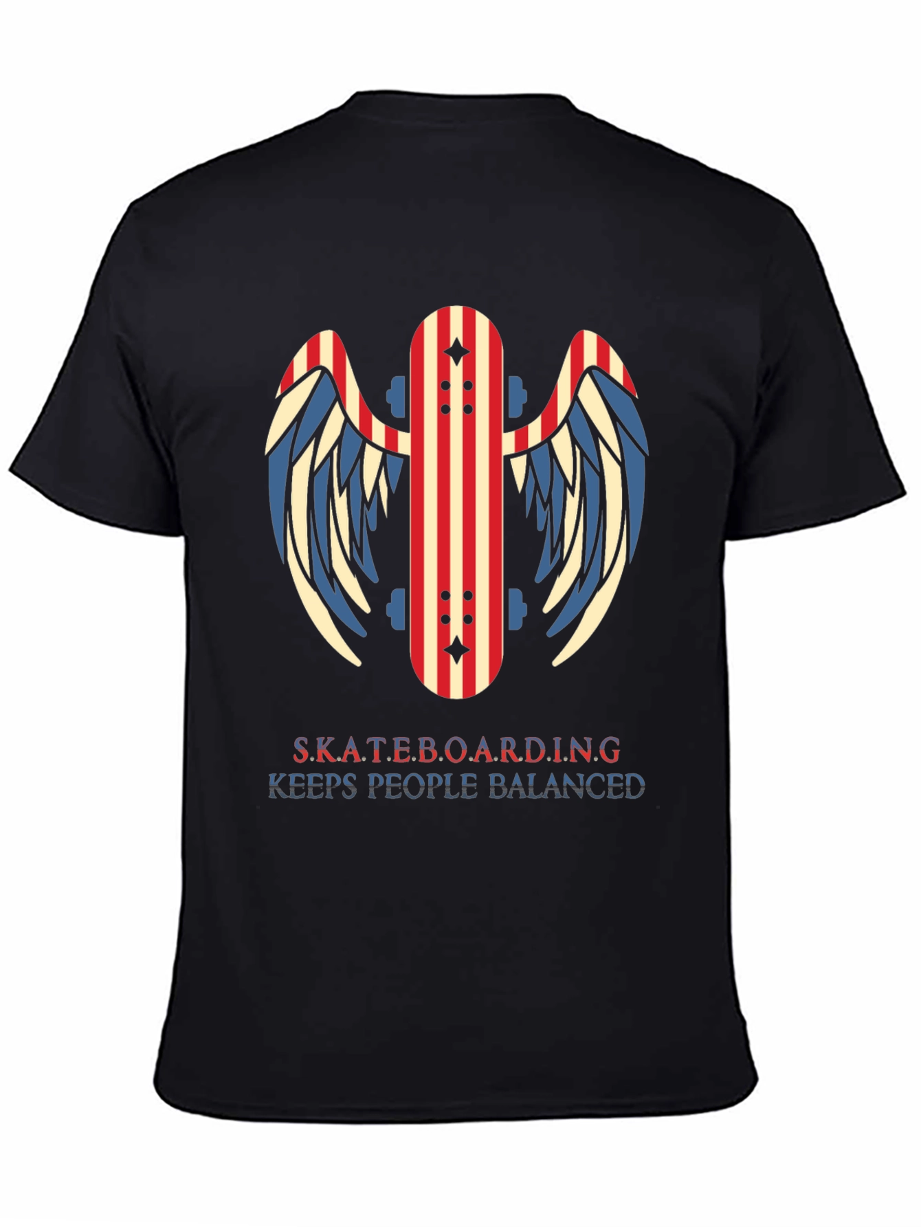Skateboarding T-Shirt - Keep Balanced Graphic Tee