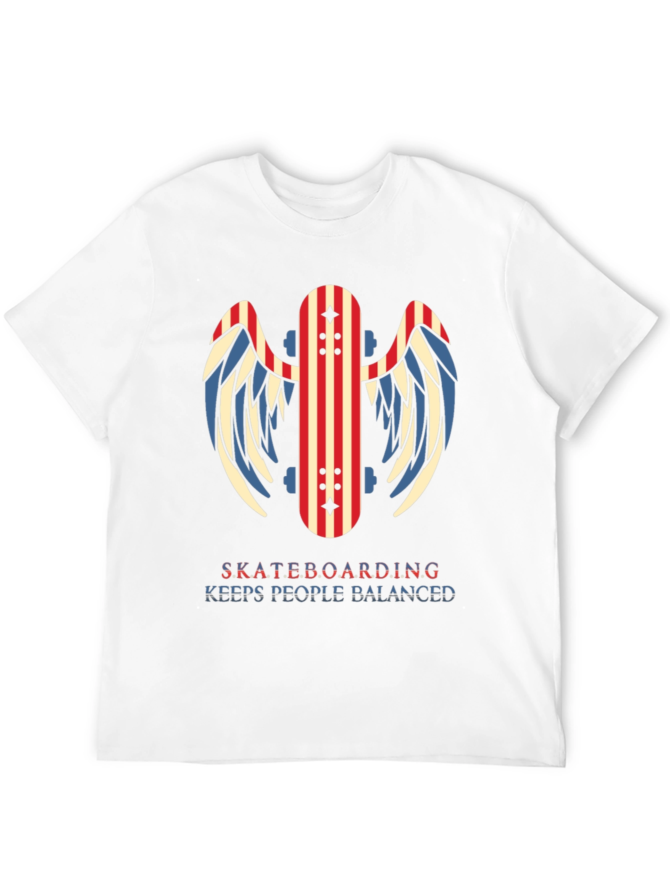 Skateboarding T-Shirt - Keep Balanced Graphic Tee
