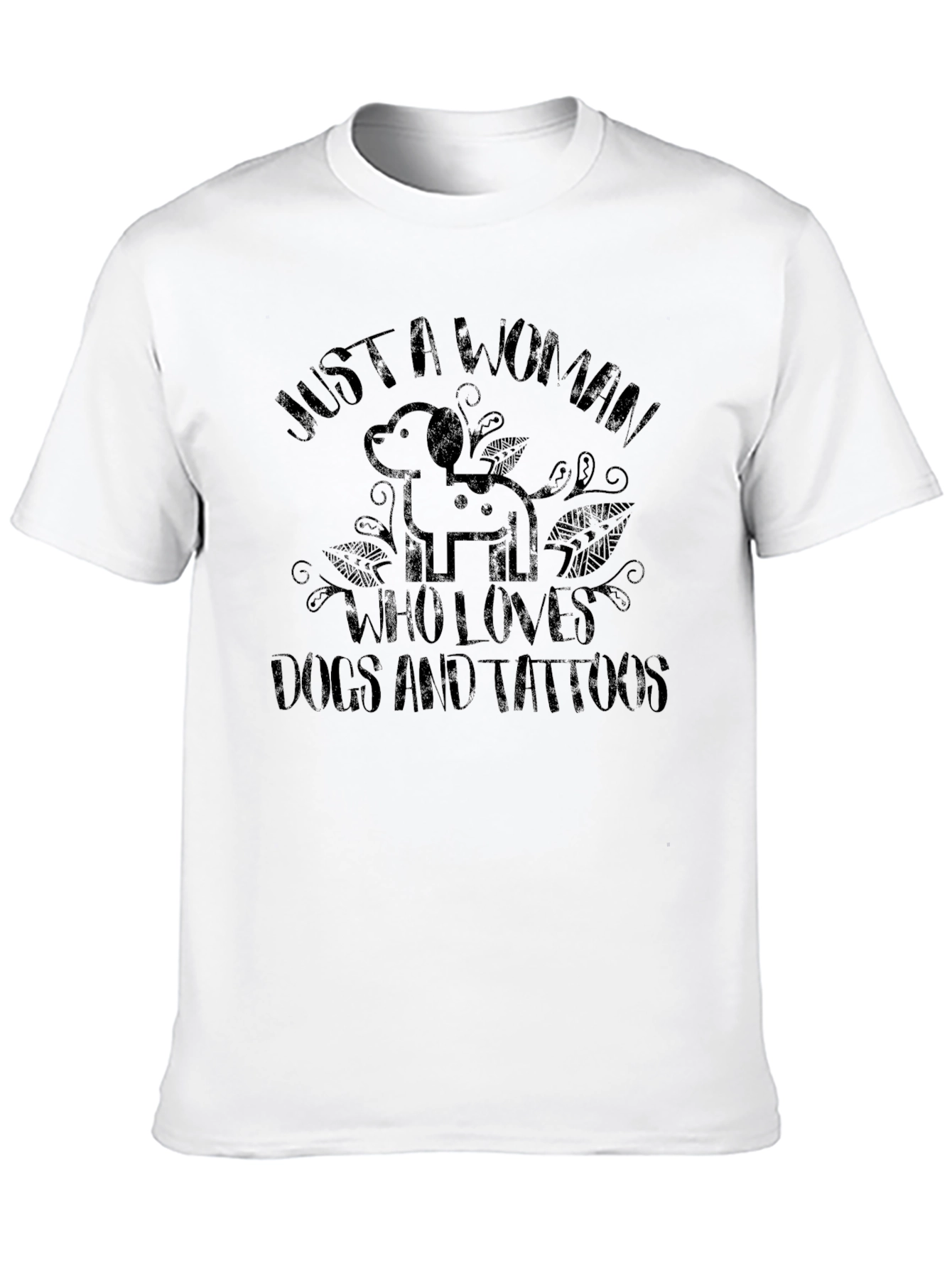 Womans Dog and Tattoo Lover T-Shirt