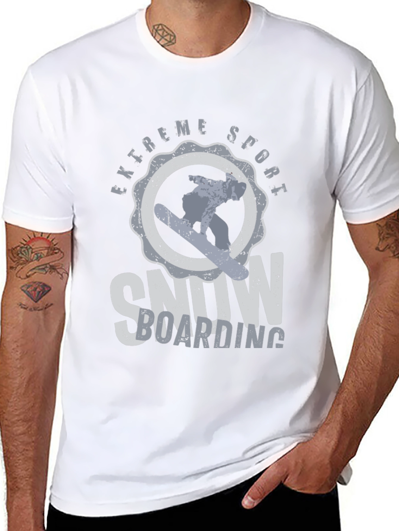 Extreme Sports Snowboarding T-Shirt - Black