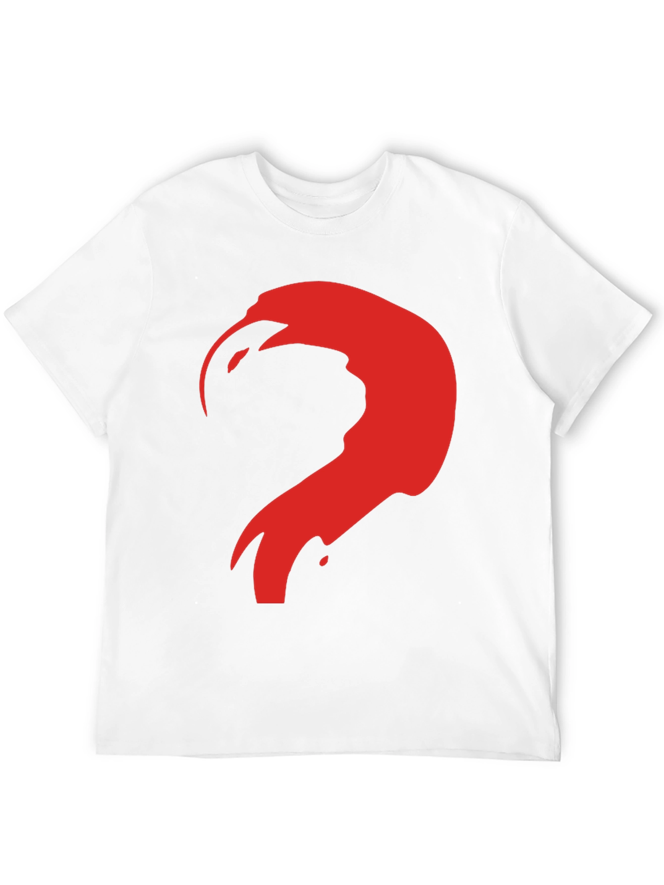 Abstract Red Graphic Print Black T-Shirt