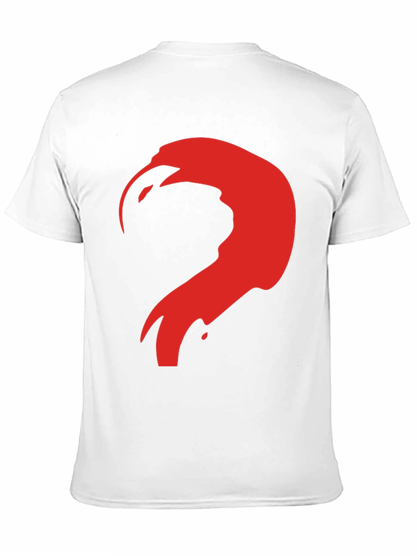 Abstract Red Graphic Print Black T-Shirt