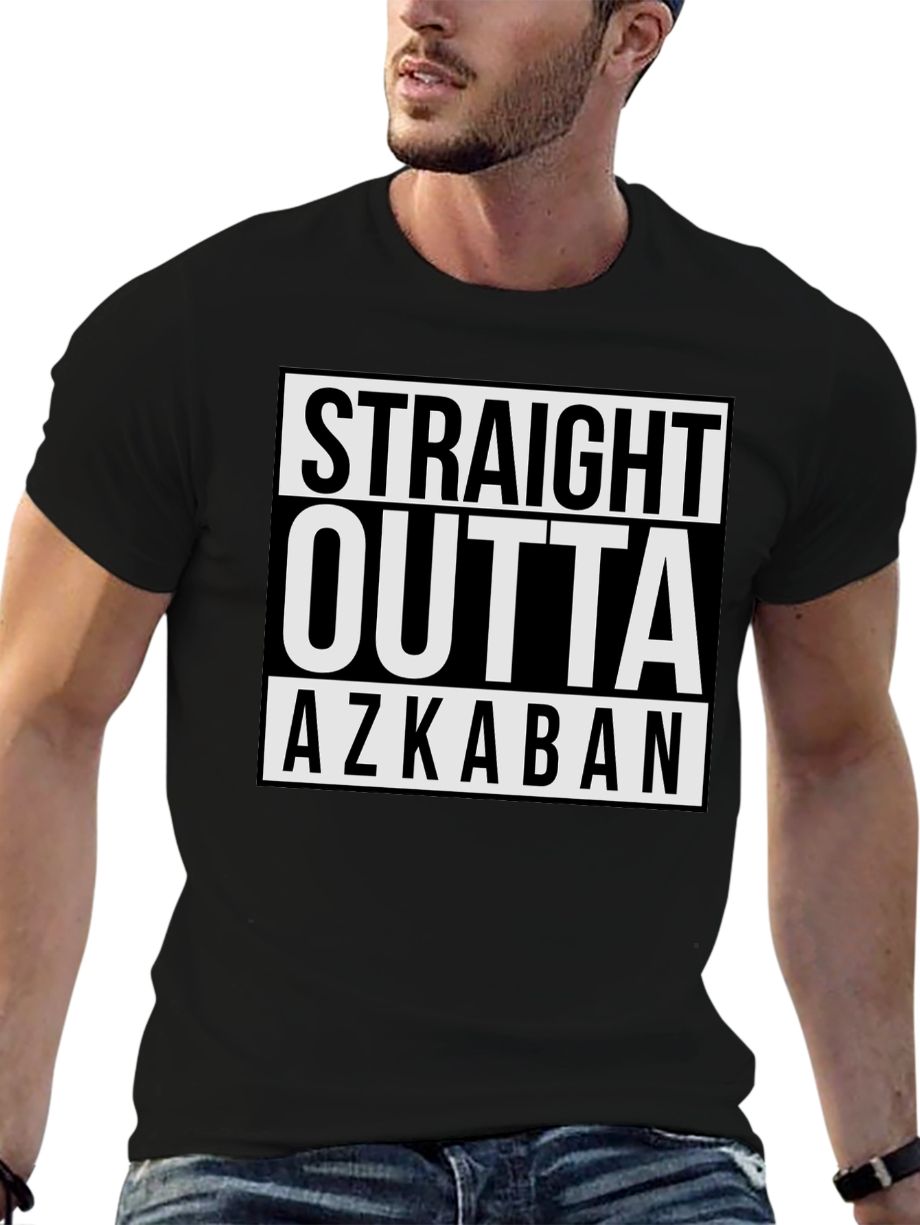 Straight Outta Azkaban Black Graphic Tee