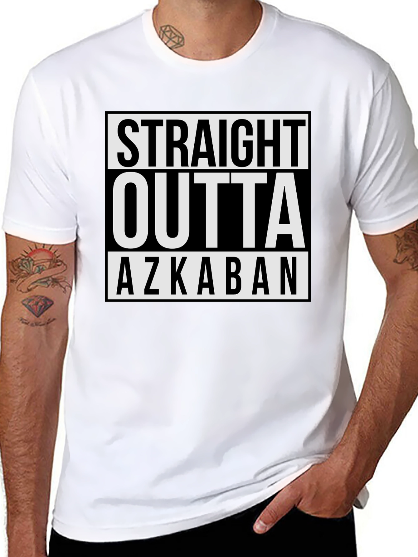 Straight Outta Azkaban Black Graphic Tee