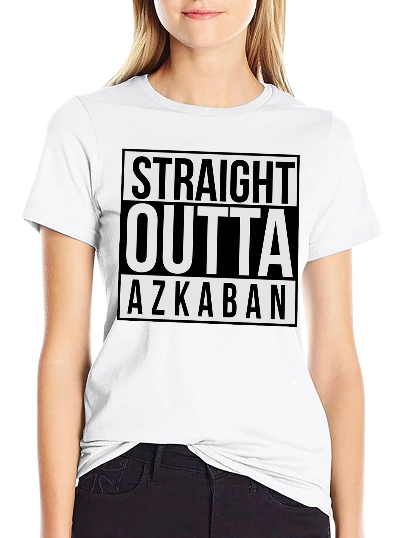 Straight Outta Azkaban Black Graphic Tee