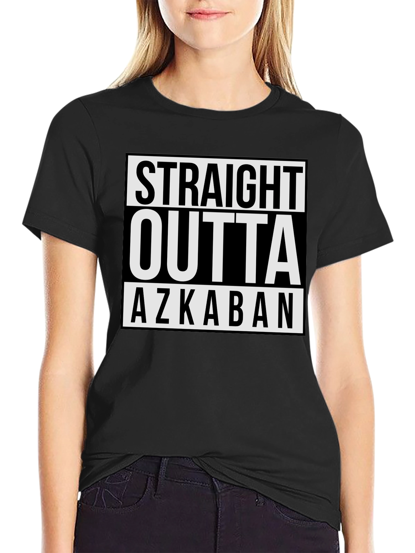 Straight Outta Azkaban Black Graphic Tee
