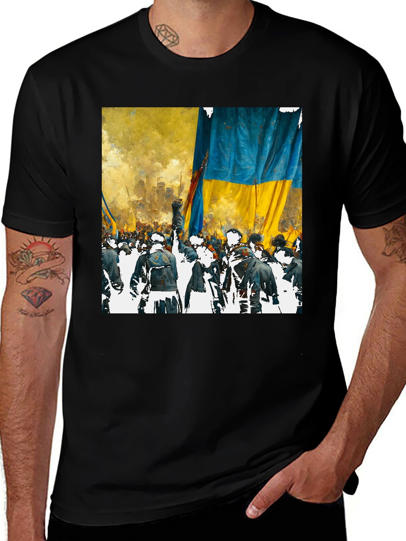 Ukraine Flag Protest Graphic Tee
