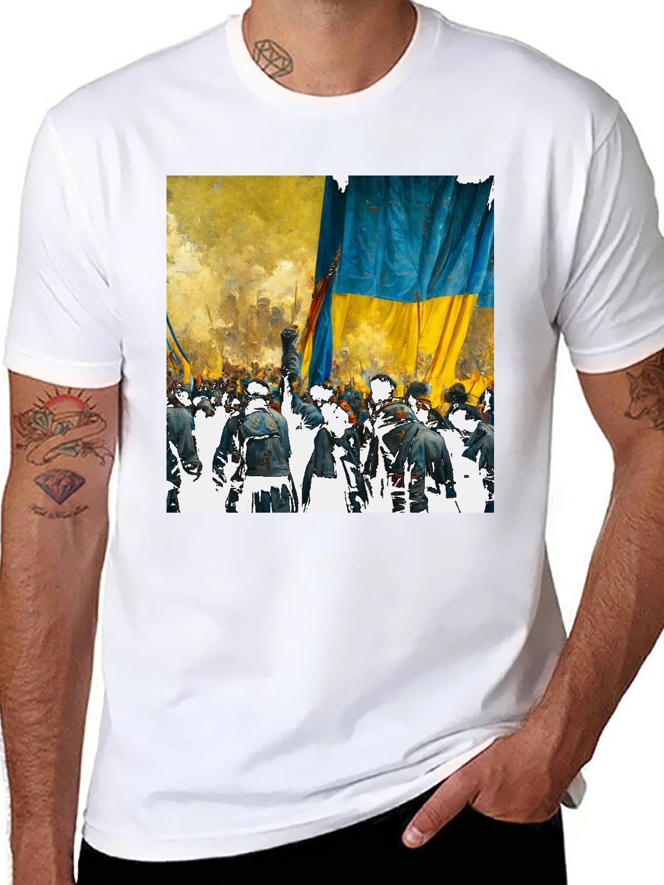 Ukraine Flag Protest Graphic Tee
