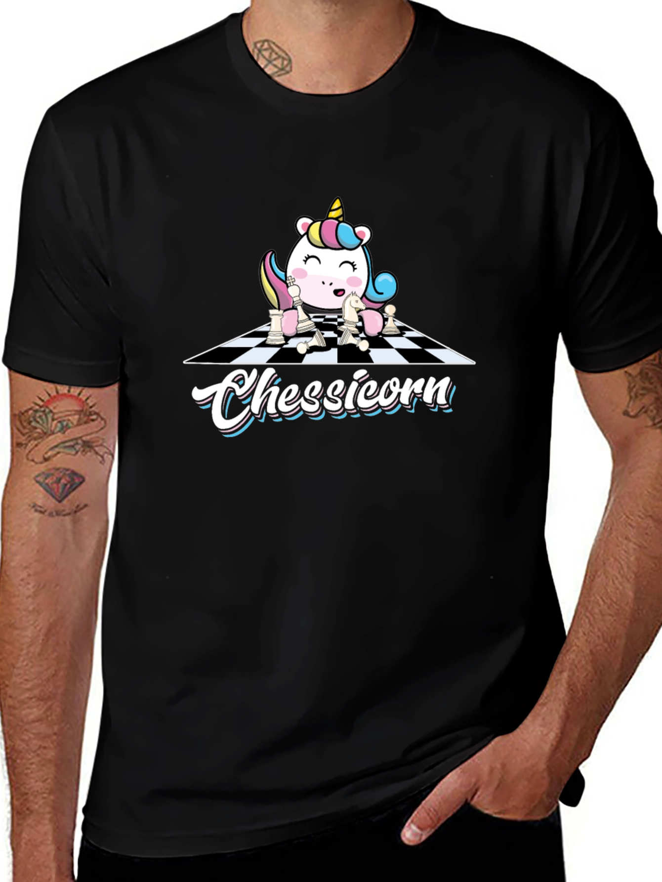 Chessicorn Black T-Shirt